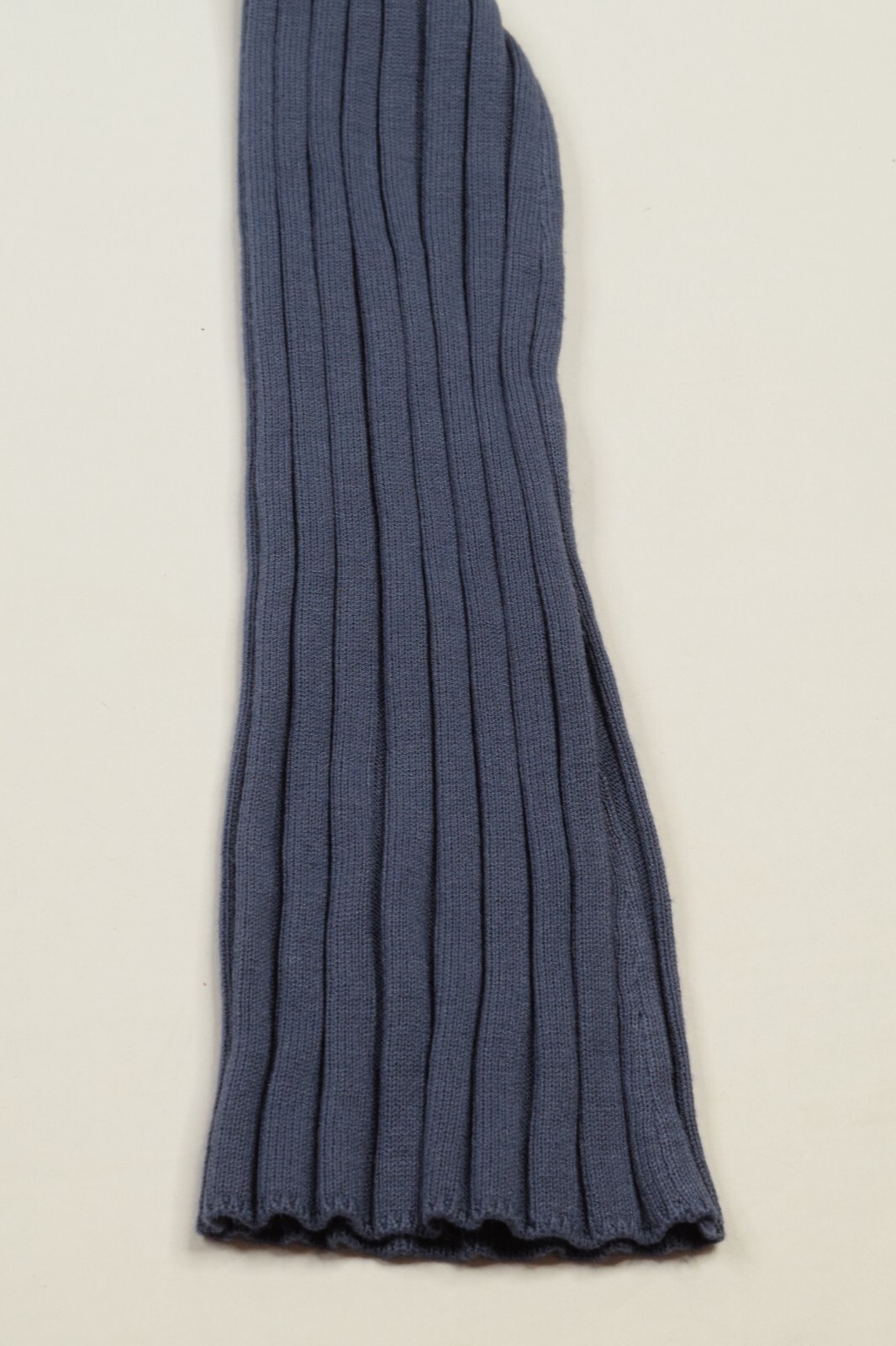 Open Edit Blue Shadow Ribbed Button-Up Long Sleeve Tunic Sweater Womens S