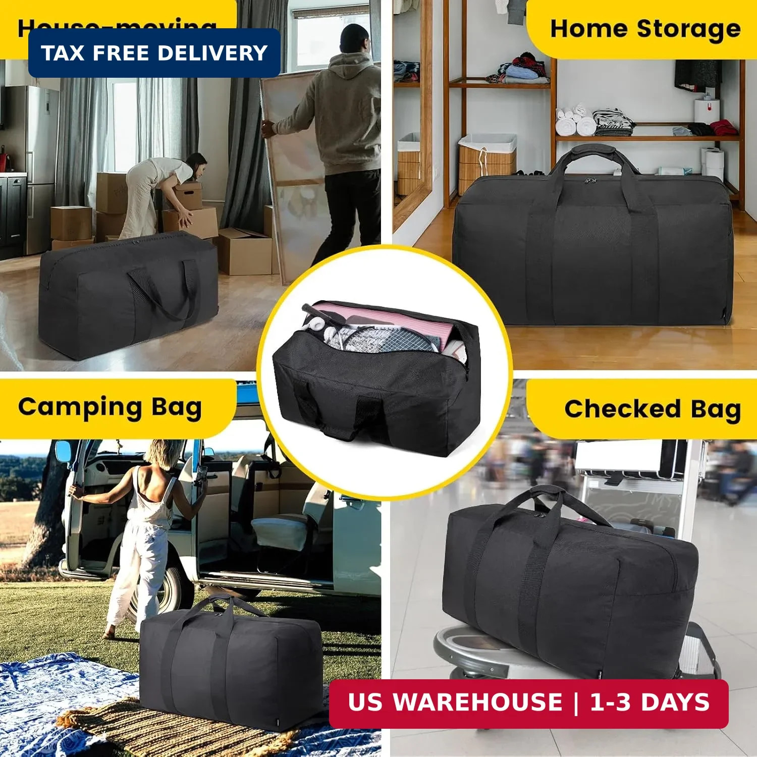 Vorspack Extra Large Duffle Bag for Travel – 100L Duffel Bag for Men Gear Bag fo