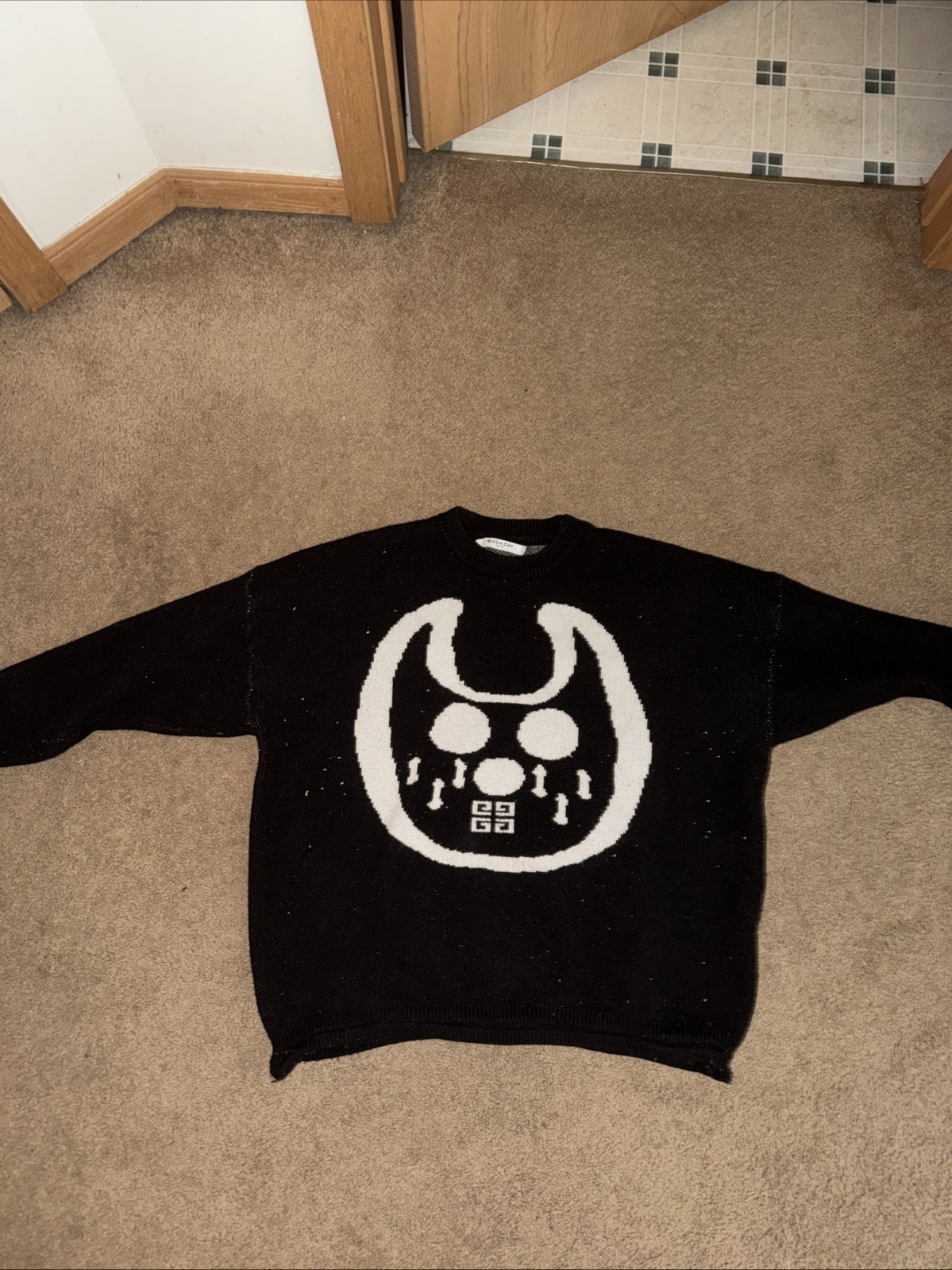 Givenchy Black Chito Edition Hockey Mask Crewneck Sweater