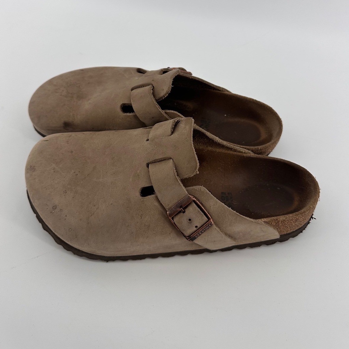 Birkenstock Boston Oiled Leather Clogs Tobacco Brown 39 EU Regular Width