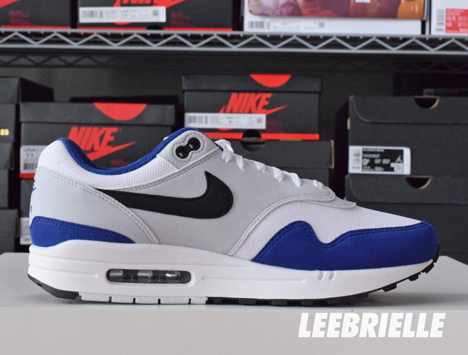 Nike Air Max 1 White Royal Blue Black FD9082-100