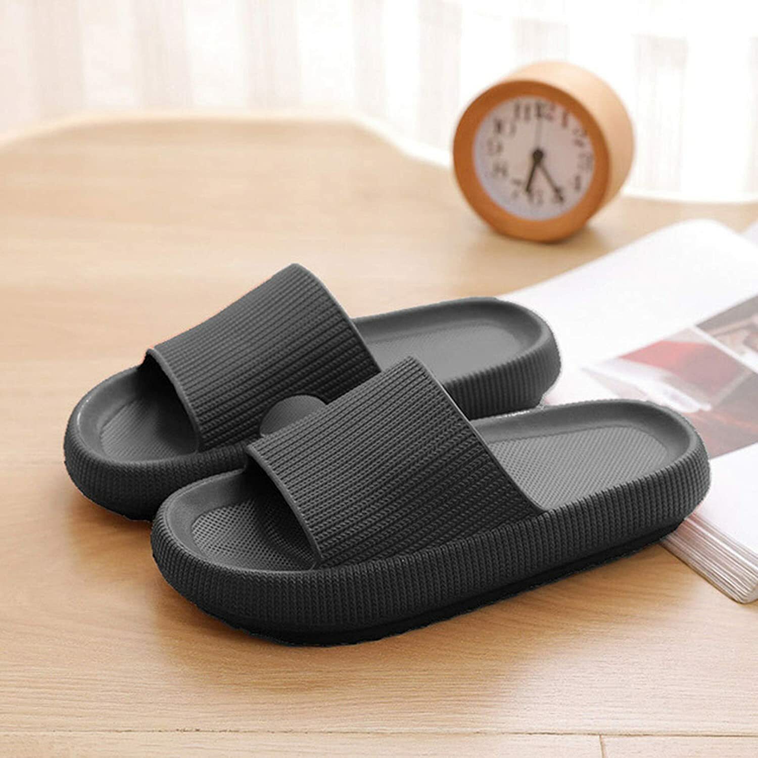 Cozy Pillow Slides Anti-Slip Sandals Ultra Soft Slippers Cloud Home Outdoor Shoe