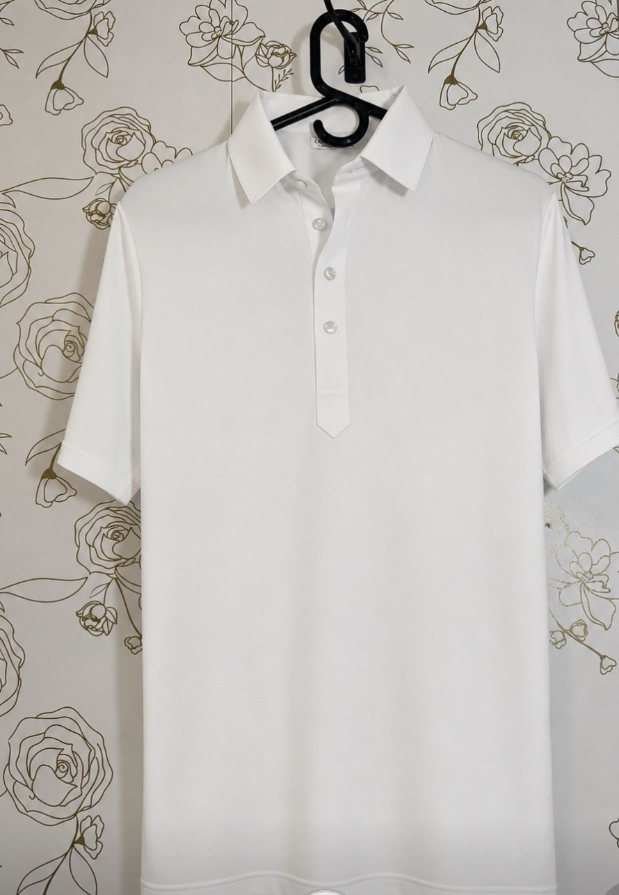 Collars and Co Polo Shirt Mens Medium Relaxed White Preppy Work Office