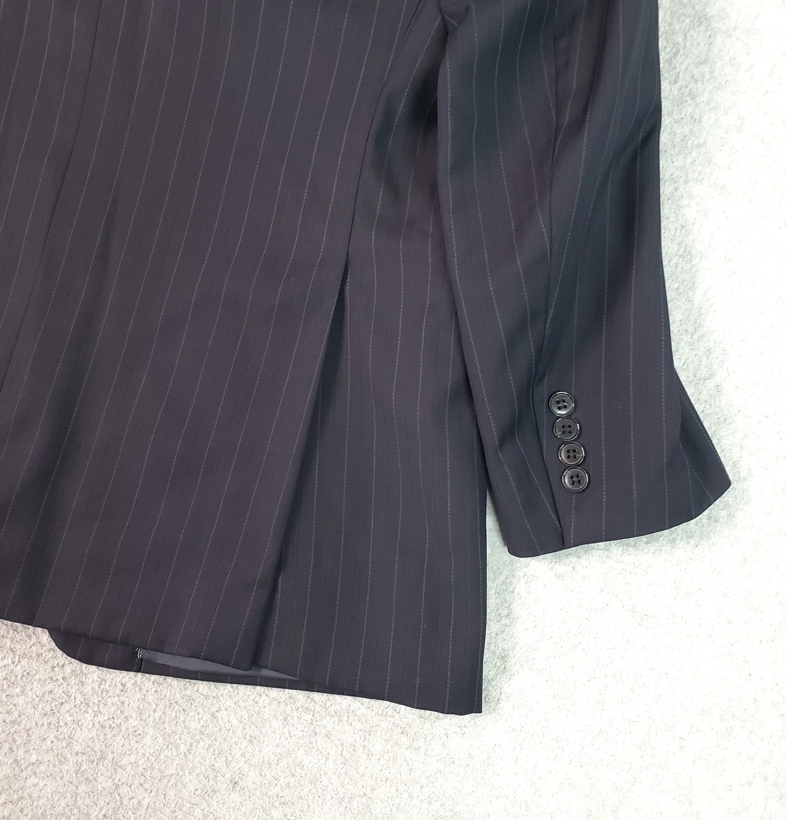Ermenegildo Zegna Wool Suit Charcoal Pinstripe (IT 52R) Mens 42R US Pants 34X29