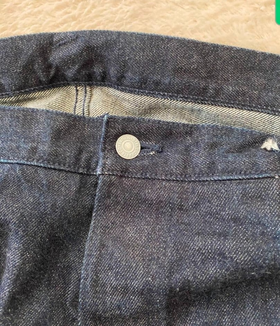 EVISU Lot 2000T Jeans Tiger Preshrunk Made in Japan W40 Indigo Stitch Denim