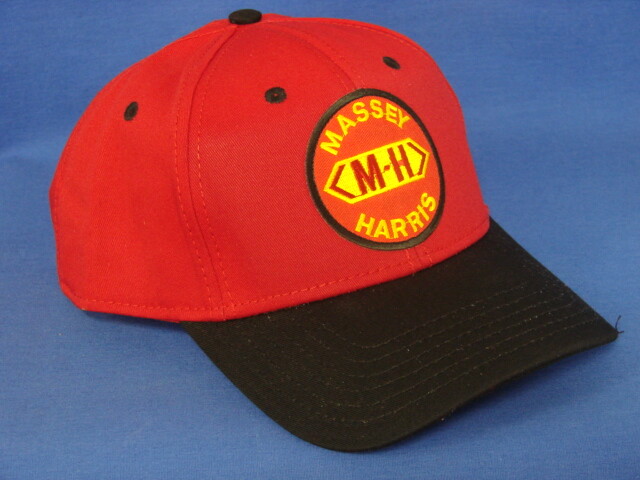 Massey Harris Tractor Hat – Black Red – Low Crown