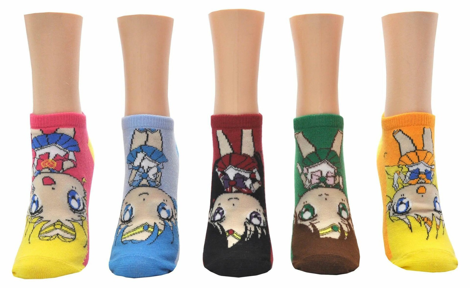Sailor Moon 5 Pair Pack Lowcut Socks, Shoe Size 4-10