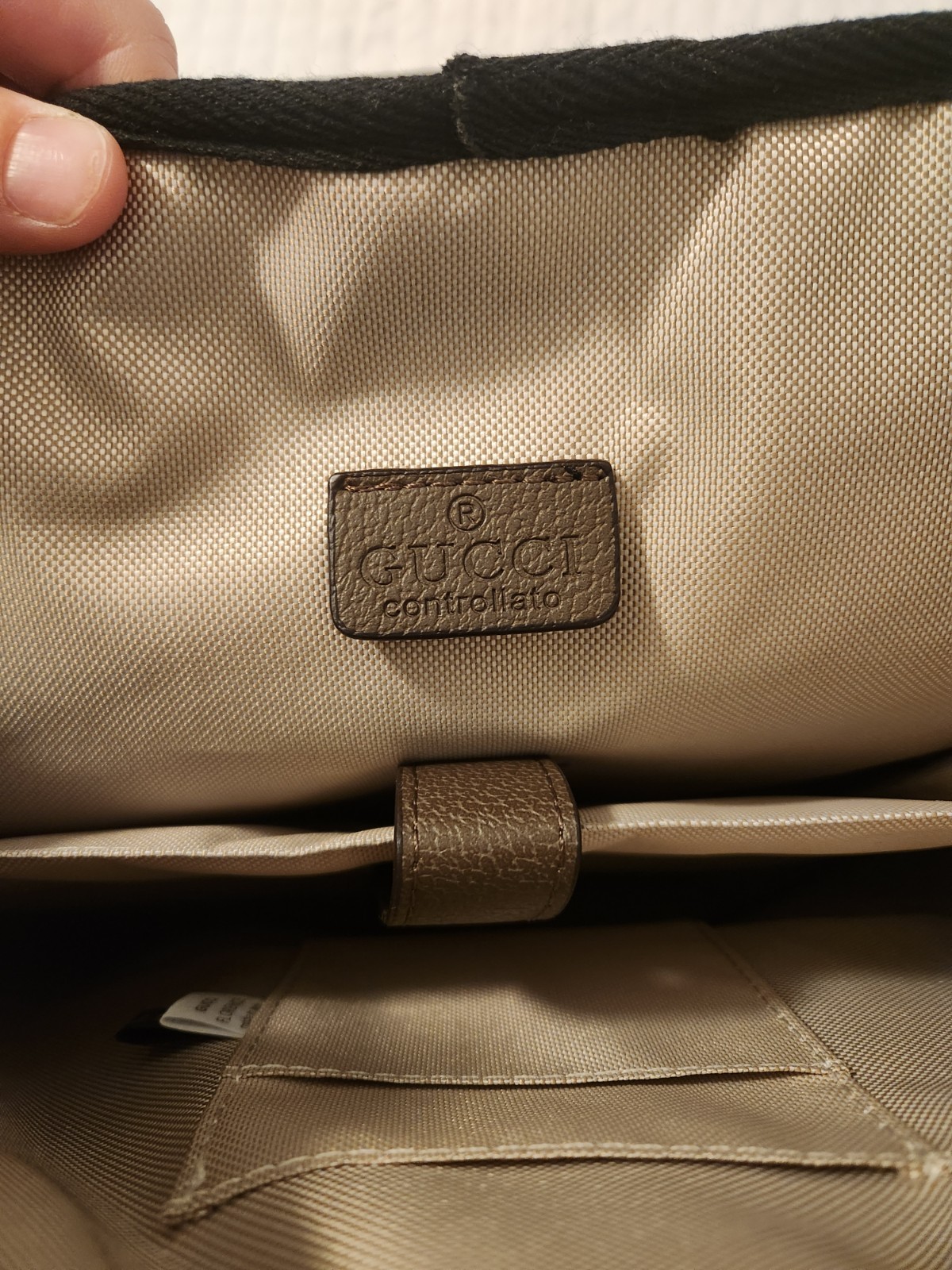 Gucci GG Backpack Beige/Ebony Canvas/Leather