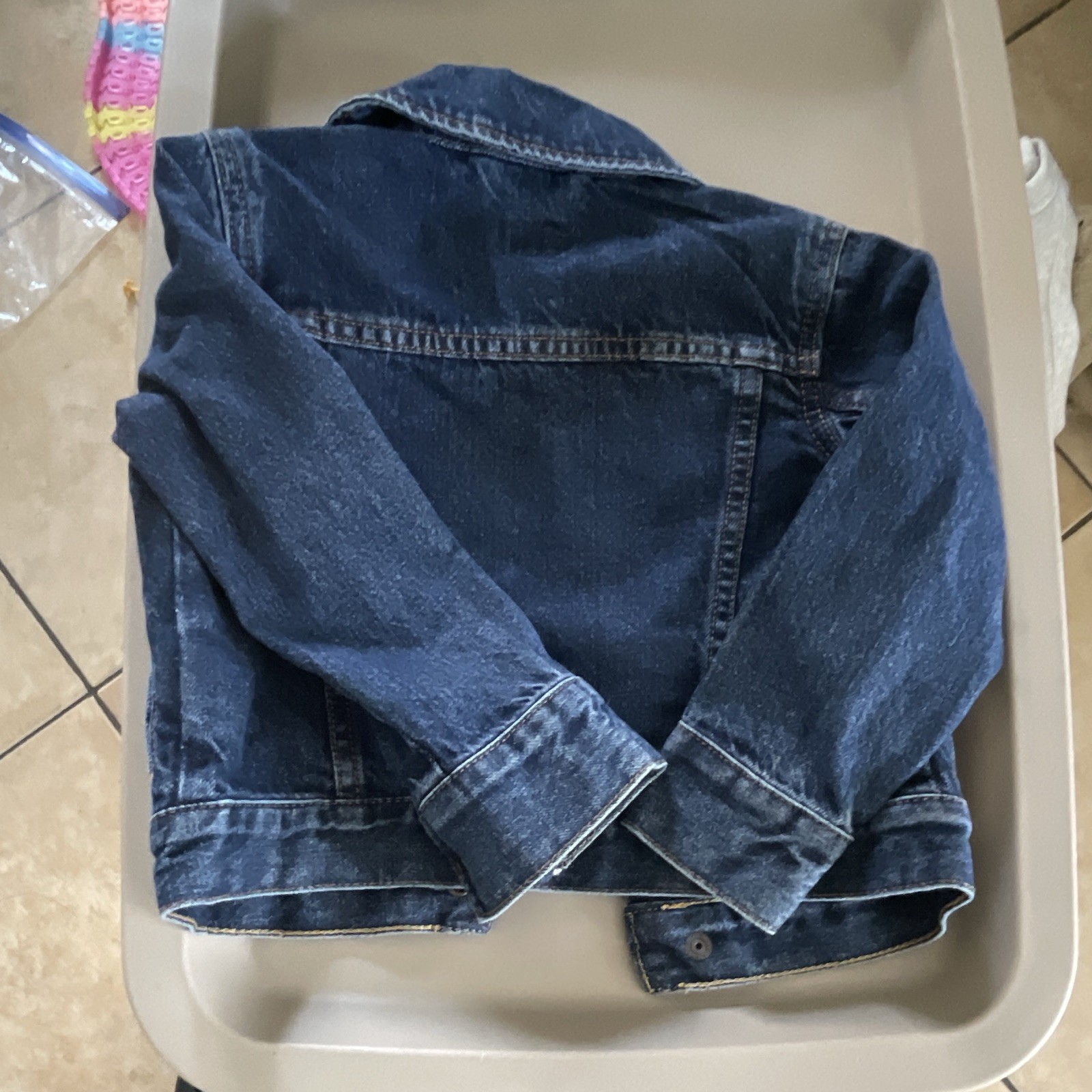 GAP Denim Blue Jacket 2 Years Button Front Long Sleeve Pockets Solid Casual