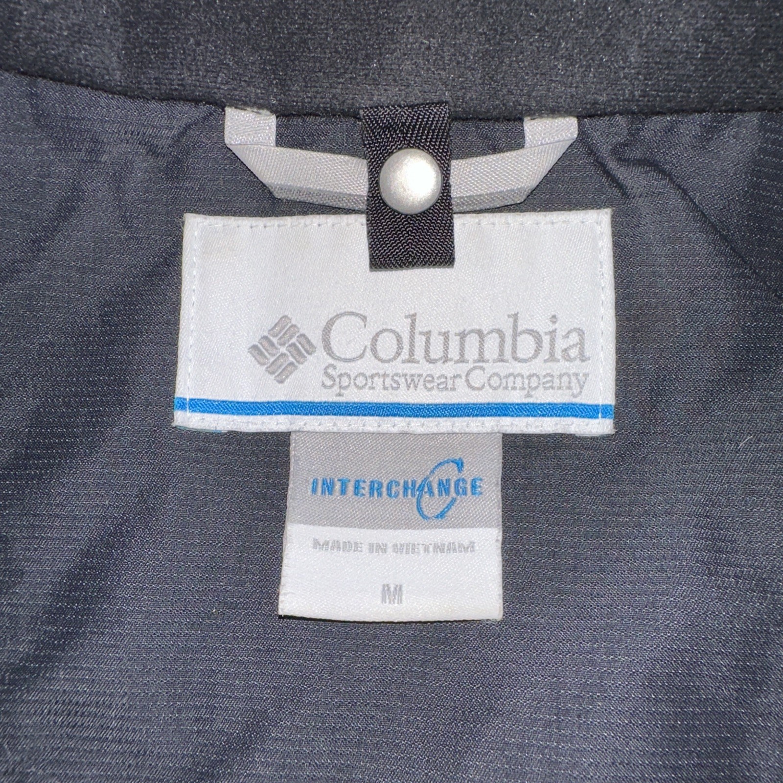 Columbia Interchange Jacket Medium Omni-Tech Waterproof Removable Hood Double Zi