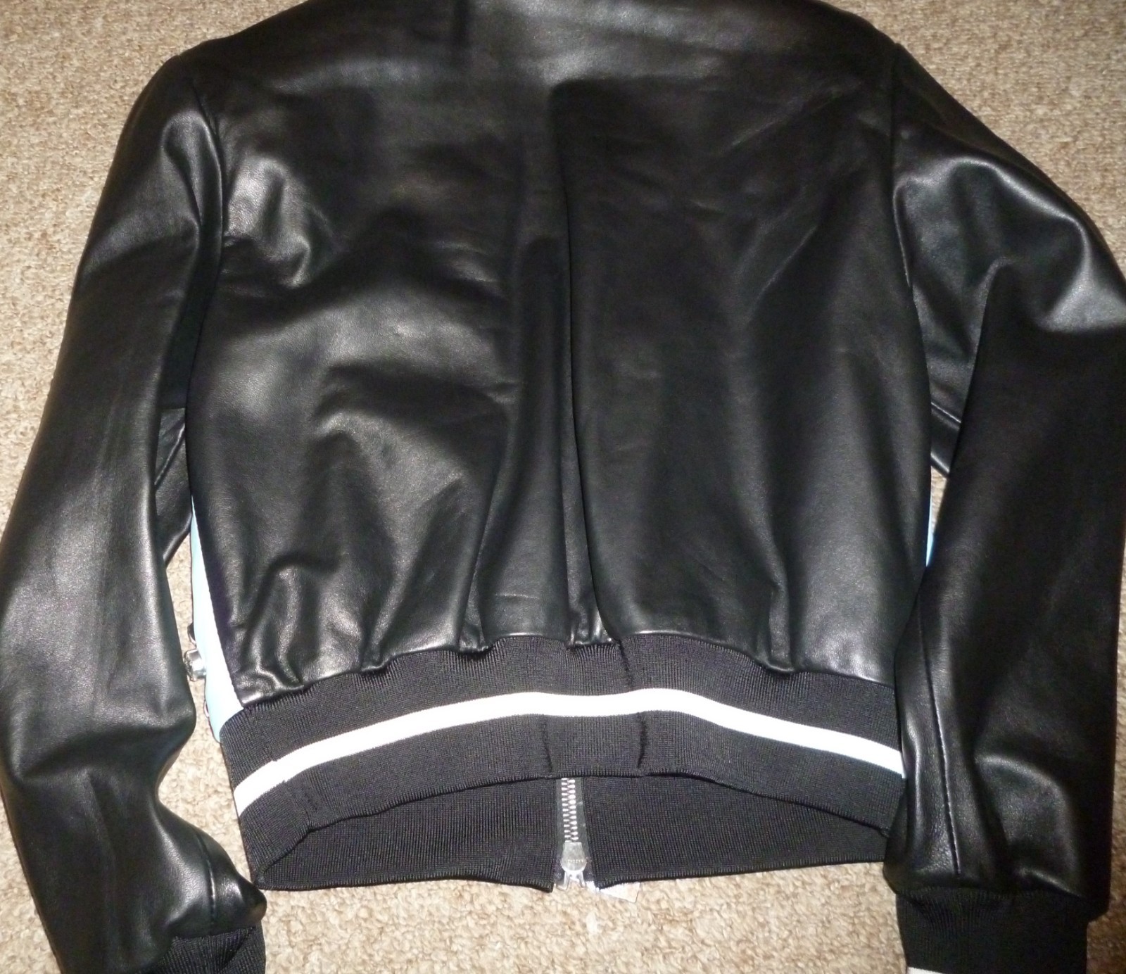 EMANUEL UNGARO Leather Varsity Jacket, UK 6 / IT 38 Made in Italy; RRP £3600