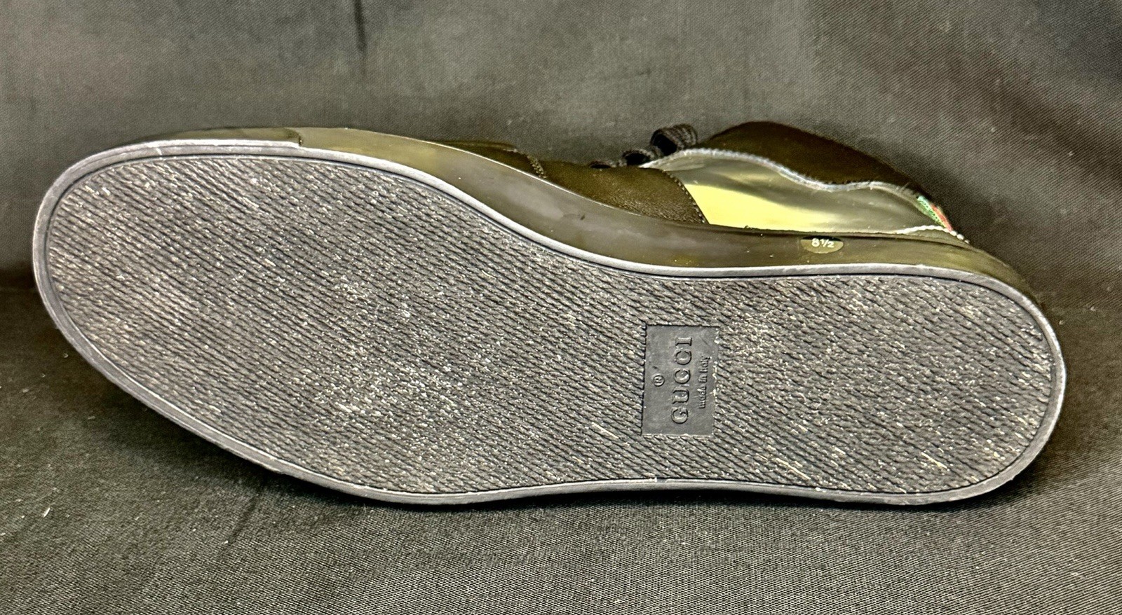Gucci Limited Edition Metallic High Top Sneakers Men’s US 8.5 w/ Box & Dust Bag