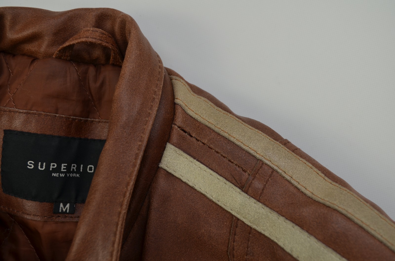 Vintage Superior New York Brogniez American Classic Motorcycle Leather Jacket M