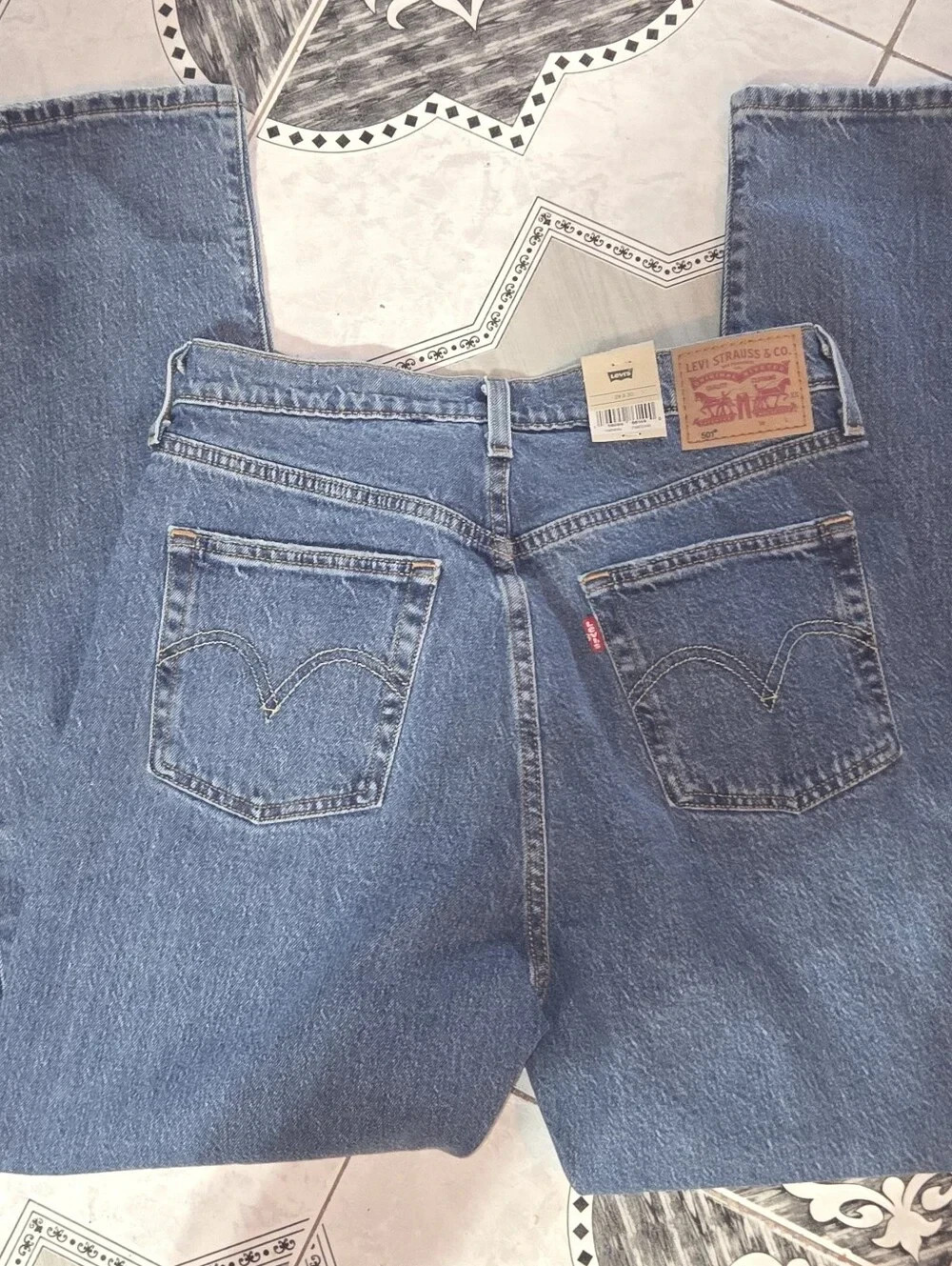 Levis 501 Light Stretch Straight Leg Ladies Jeans 29×30 NWT