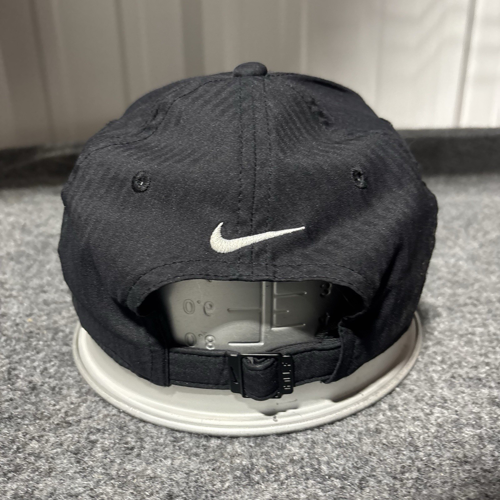 Nike Baseball Hat Cap Adult One Size Black Adjustable Polyester Swoosh Legacy91*