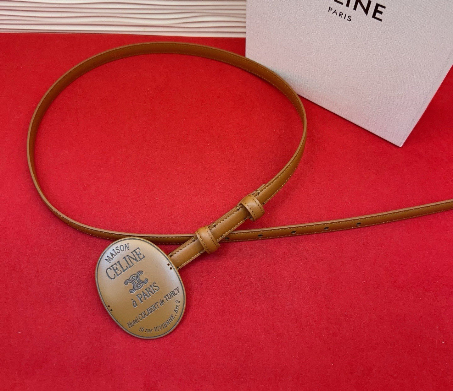 Women’s Celine Brown Leather Belt (W: 13mm/0.51in; L: 85/34)