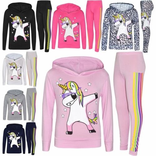 A2Z 4 Kids Girls Tracksuit Designer Unicron Xmas Legging Set New Age 7 to 13 Yrs