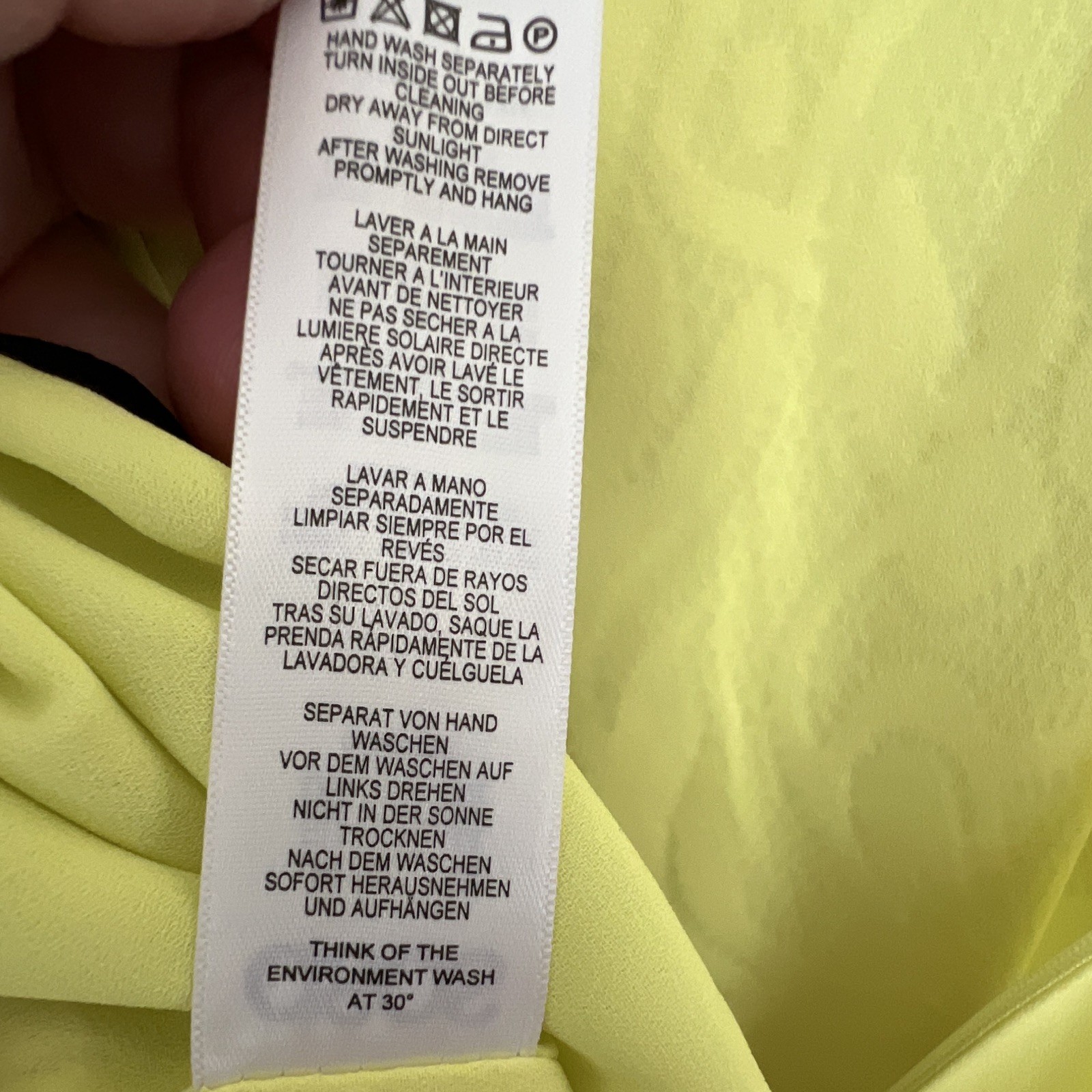 NWT ASOS Dress 12 / 16 Yellow Lace Pencil Bodycon Black Trim Sleeveless Party US