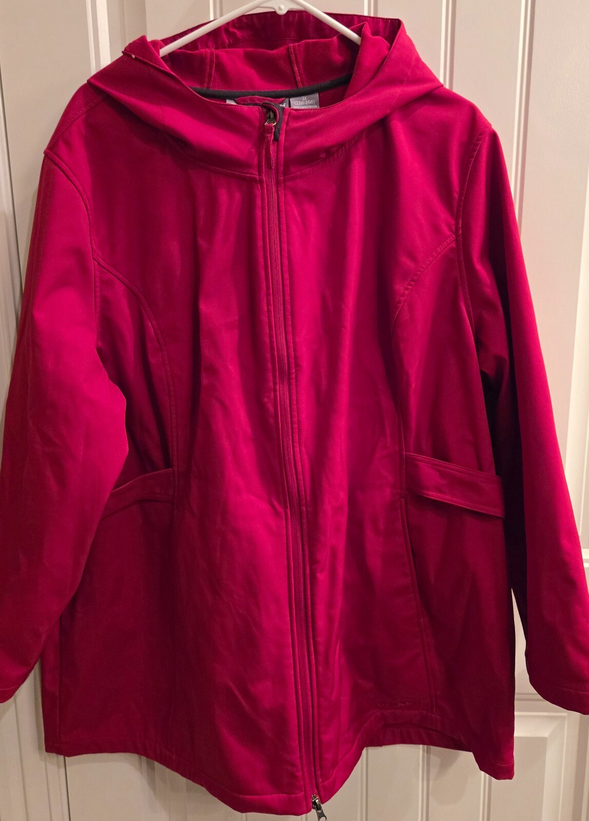 EUC – FreeTech 3X (22W-24W) Jacket/Coat “Red Mark” Full Zip Hood 100% Polyester