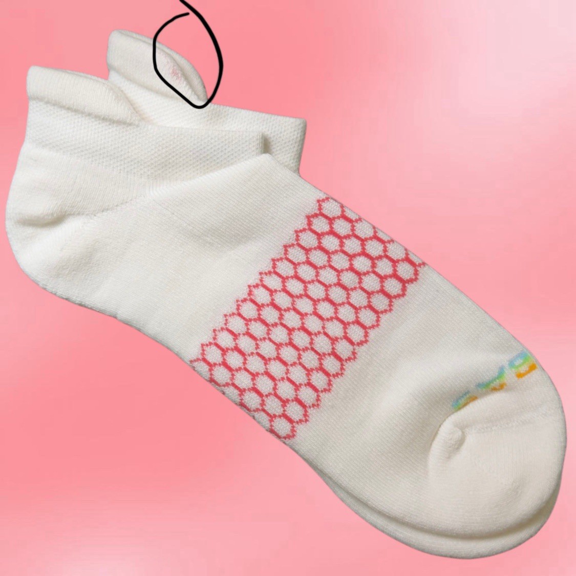 *New/Authentic Unisex Bombas Ankle Socks Women’s L 🏳️‍🌈1 Pair Rainbow Toes