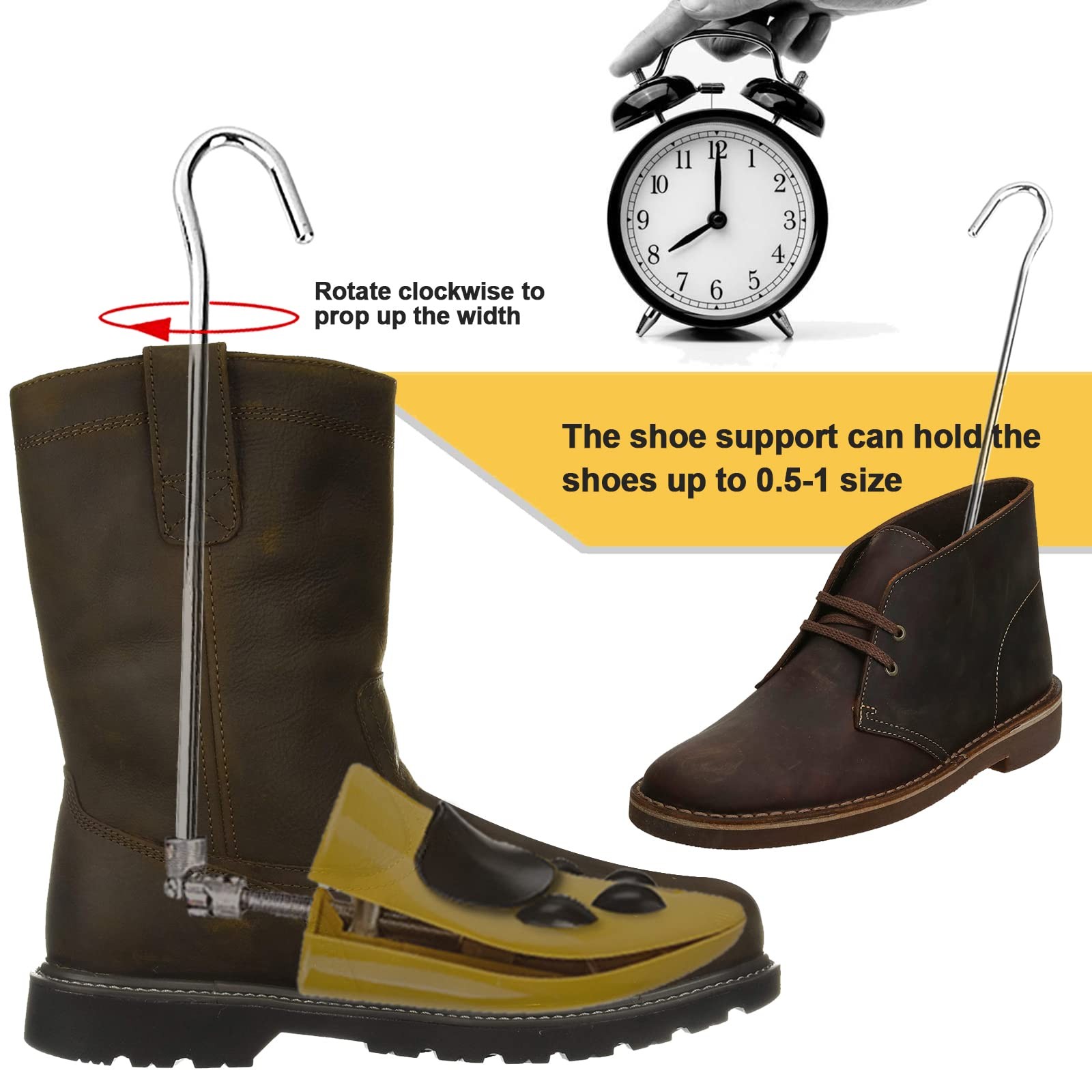 Boot Stretchers for Cowboy Boots, Shoe Stretcher Men for Wide Feet, Adjustabl…