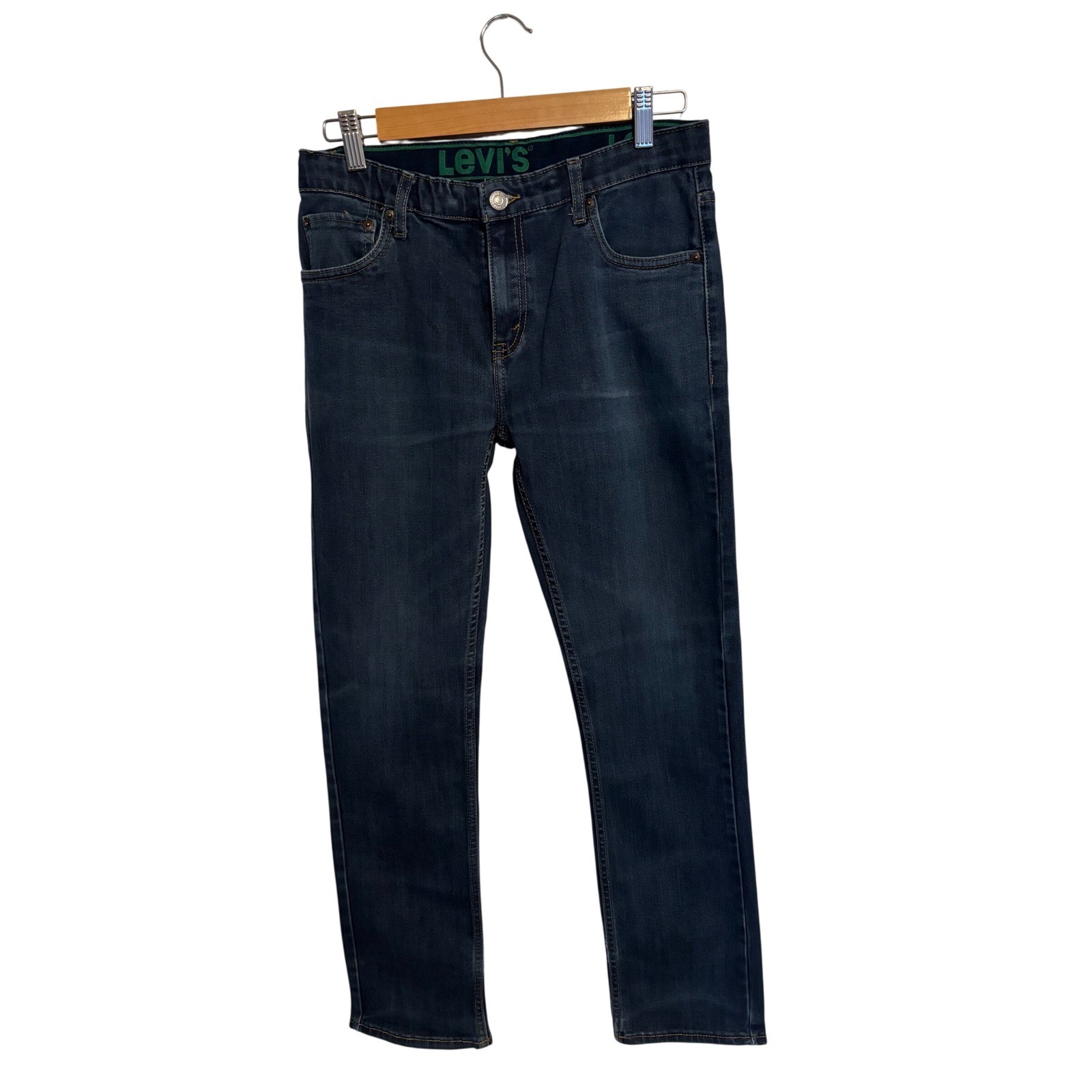 Levis 511 Slim Fit Boys Jeans Dark Wash Adjustable Waist Size 18 Reg 29×31