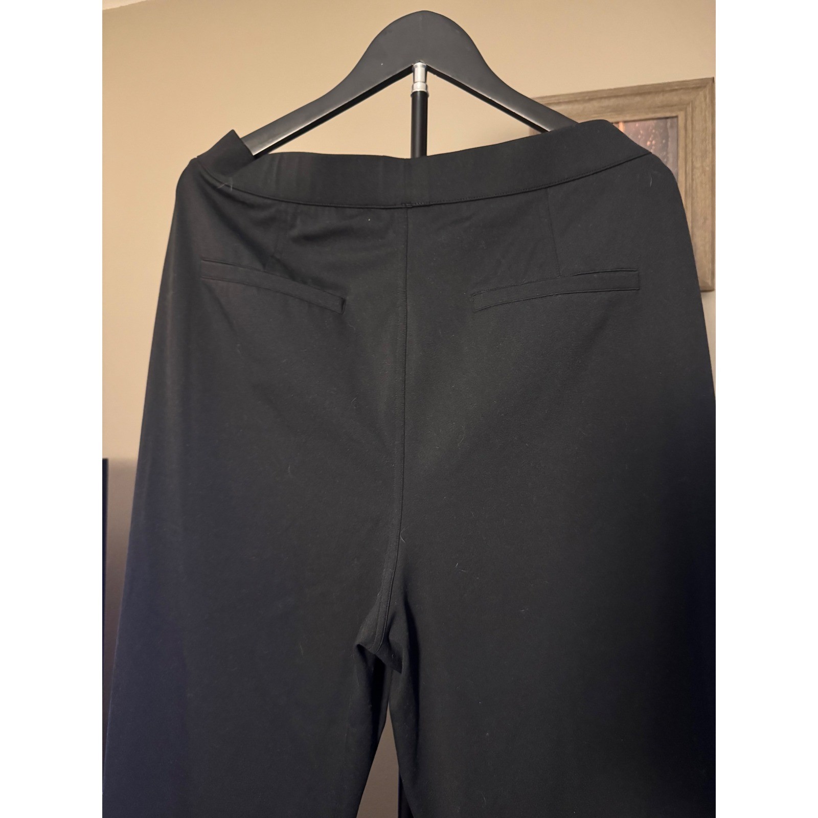 Halara High Waisted Pleated Tapered Dress Pants Black Petite XL 1117245