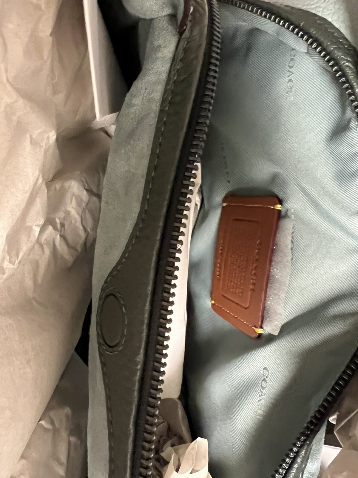 ❤️Coach Lori Pewter/Sage Multi Color Blocked Leather Shoulder Bag