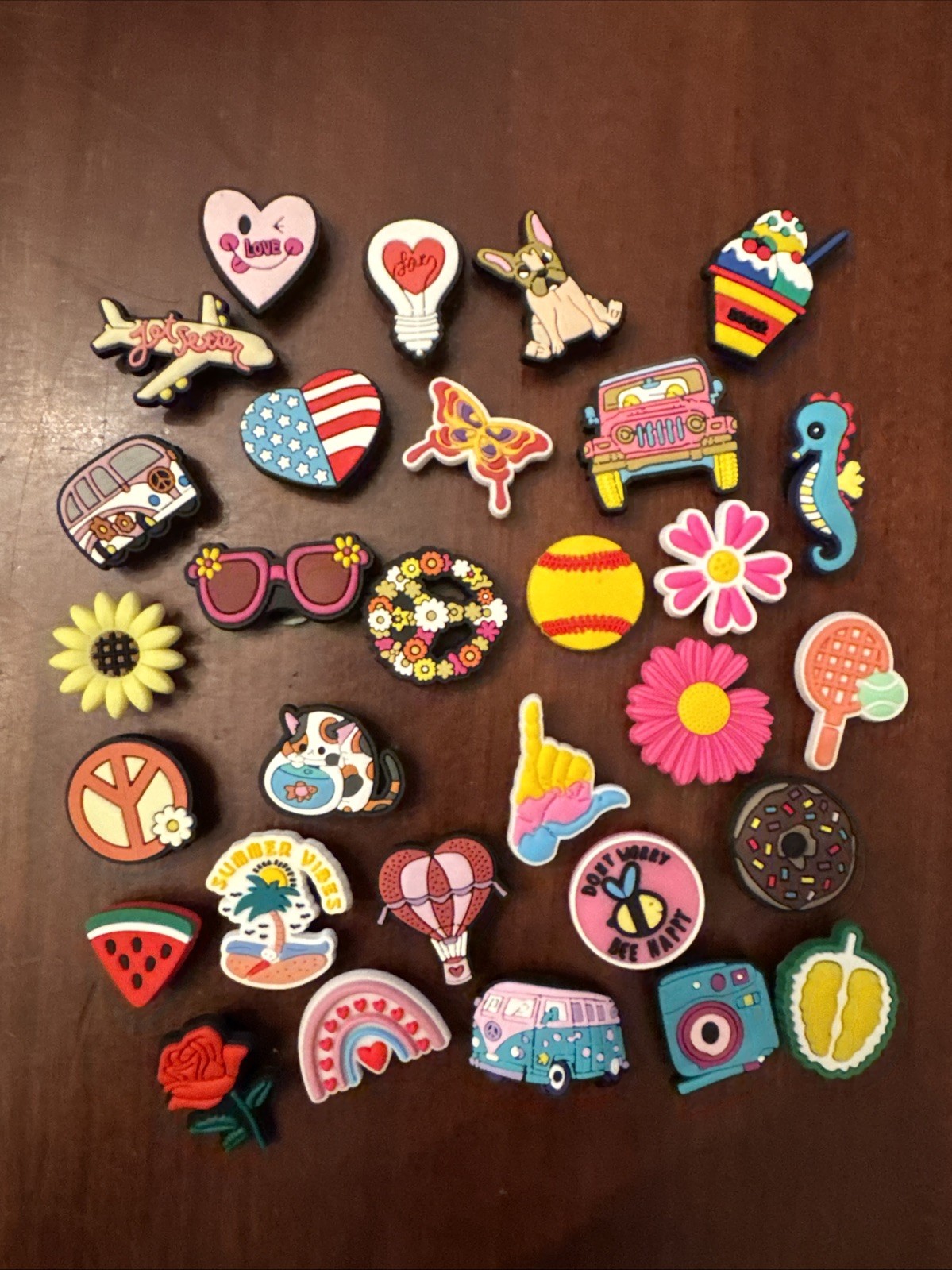 Girls Show Charms Lot Of 30 Peace Flowers Butterfly