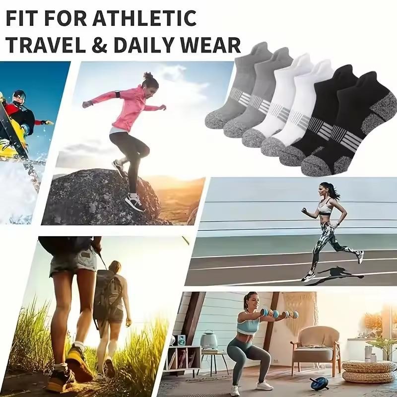 Sports Running Socks Sweat Absorbing and Breathable Towel Bottom, Til Boat Socks