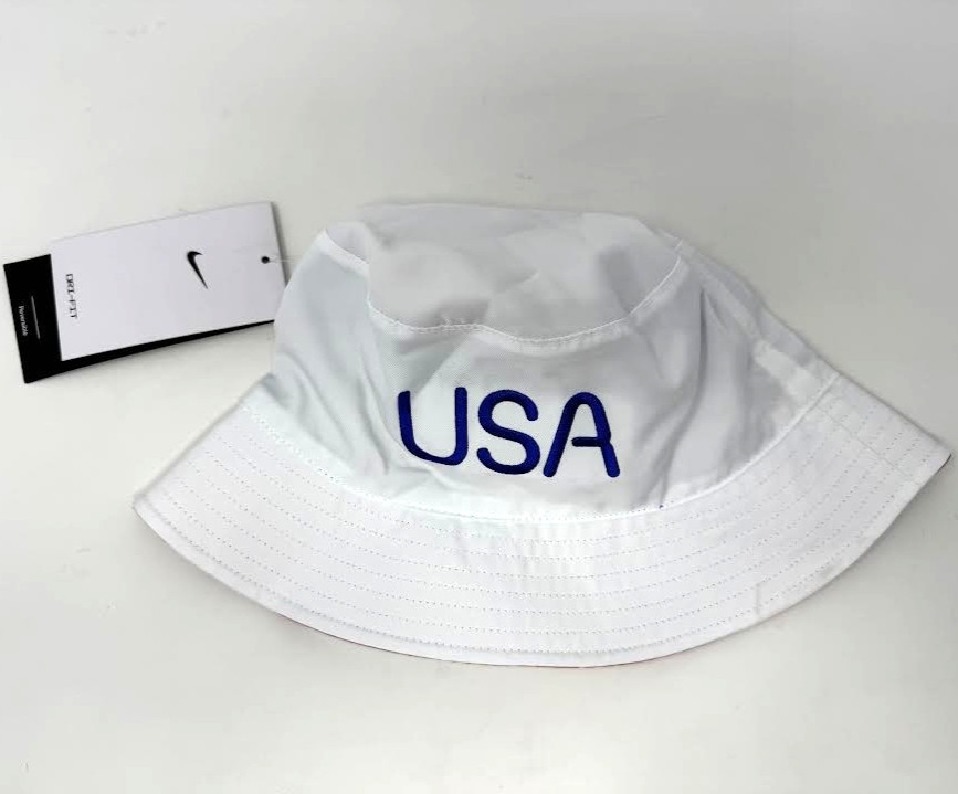 NIKE ‘ TEAM USA REVERSIBLE BUCKET HAT ‘ WHITE/MULTI ‘ S/M ‘