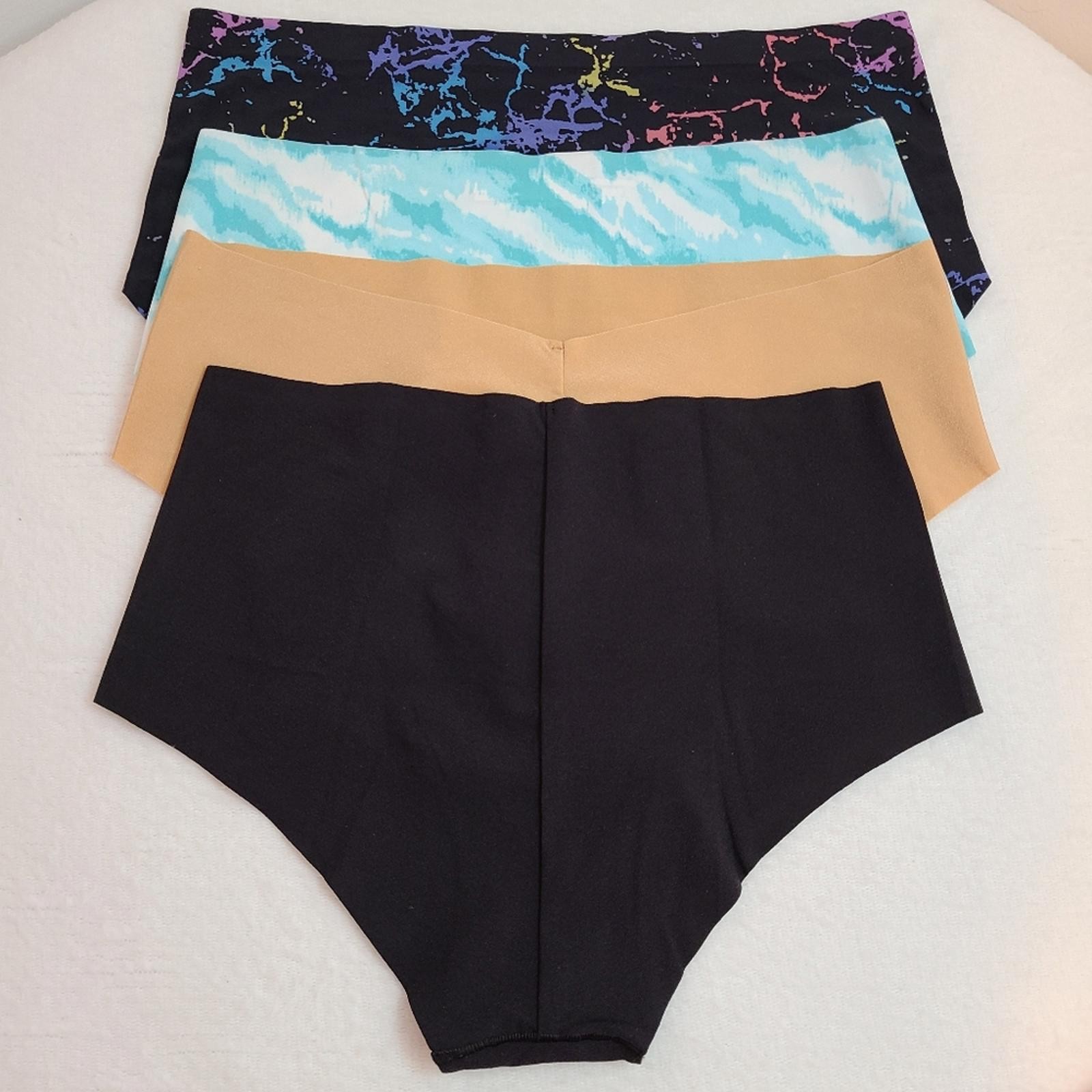 4 Pairs Seamless No-show Nylon Hipster Panties – Assorted Brands
