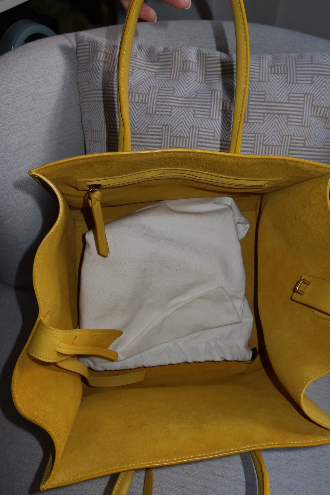 Celine Yellow Leather Medium Phantom Luggage Tote Bag $4200 With Dust Bag