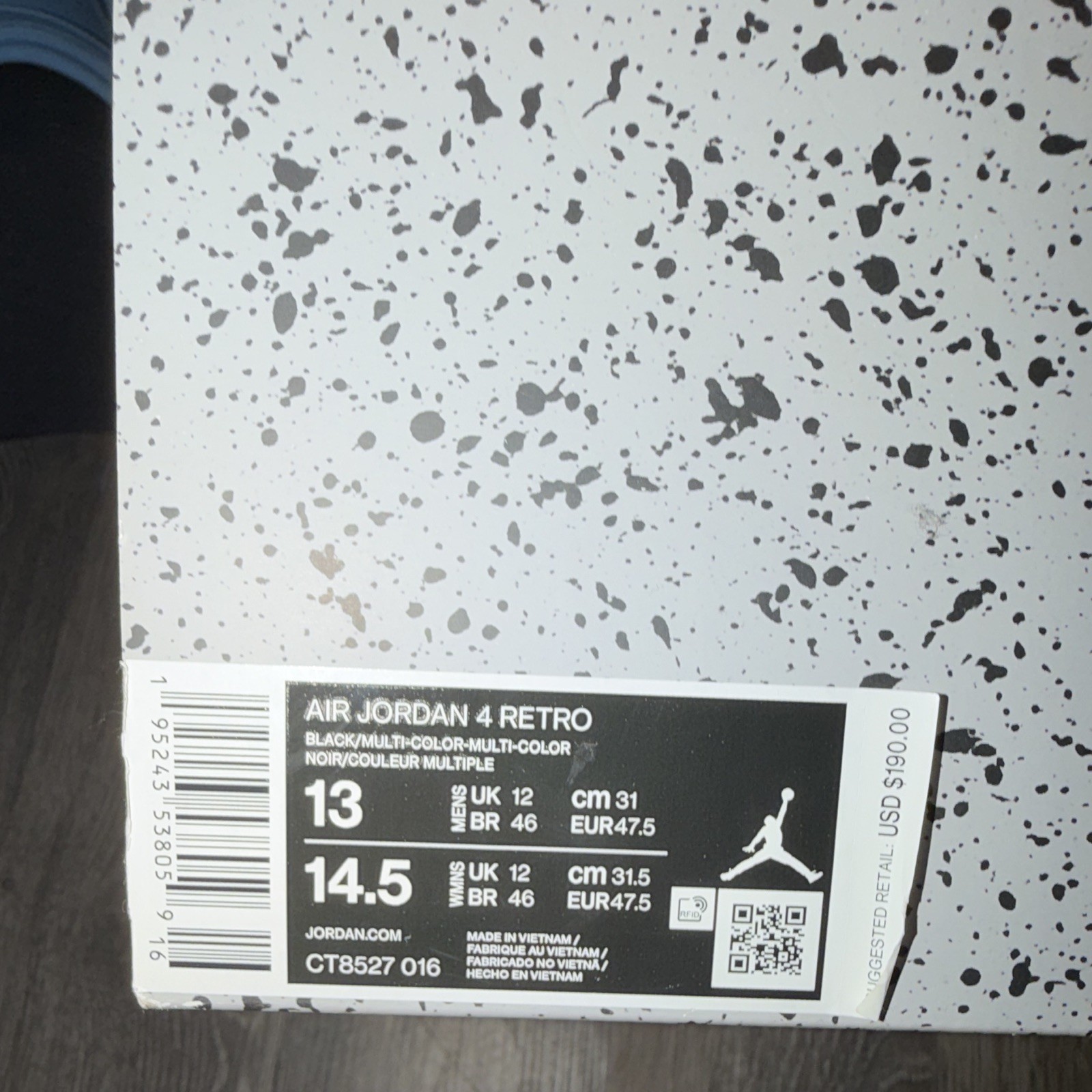 Jordan Air Jordan 4 Retro Black/Red “Red Thunder” CT8527-016 2022