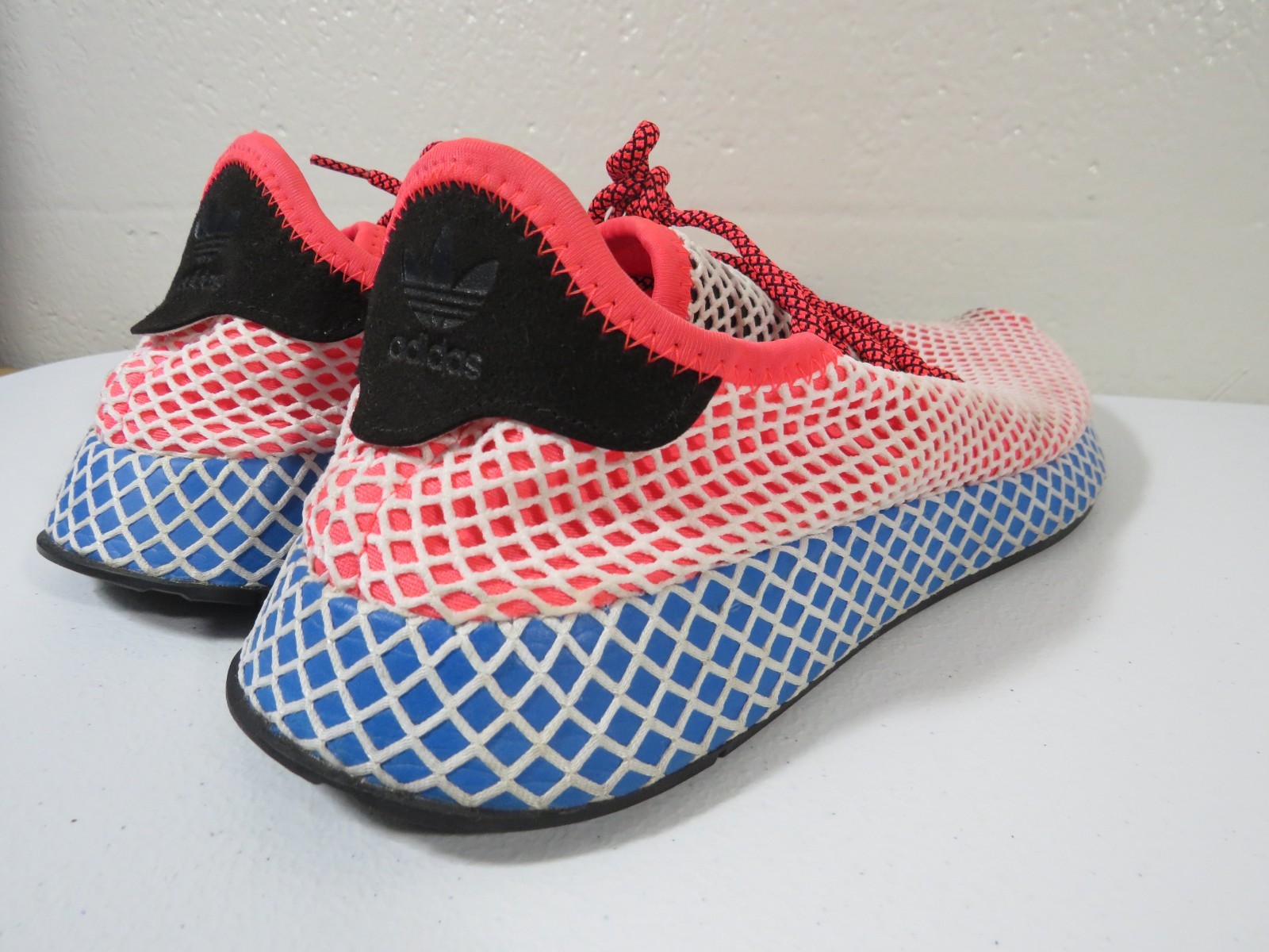 adidas Deerupt Runner Solar Red Bluebird Mesh Men’s Size 11.5 Sneakers CQ2624