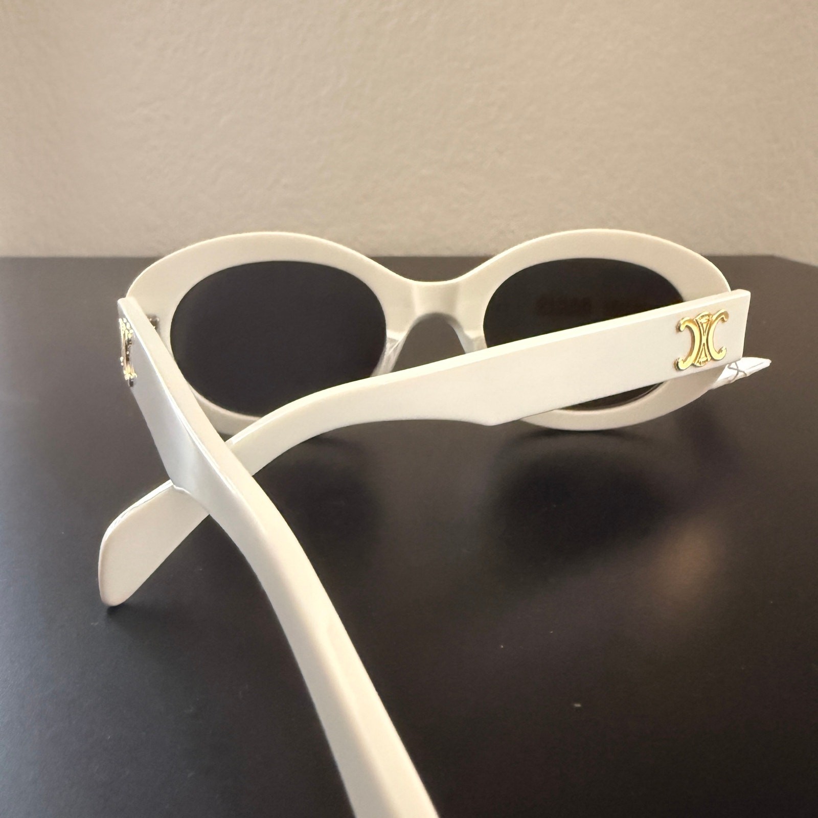 Celine Paris CL40194U- Ivory, Gold, and Gray Lens Sunglasses