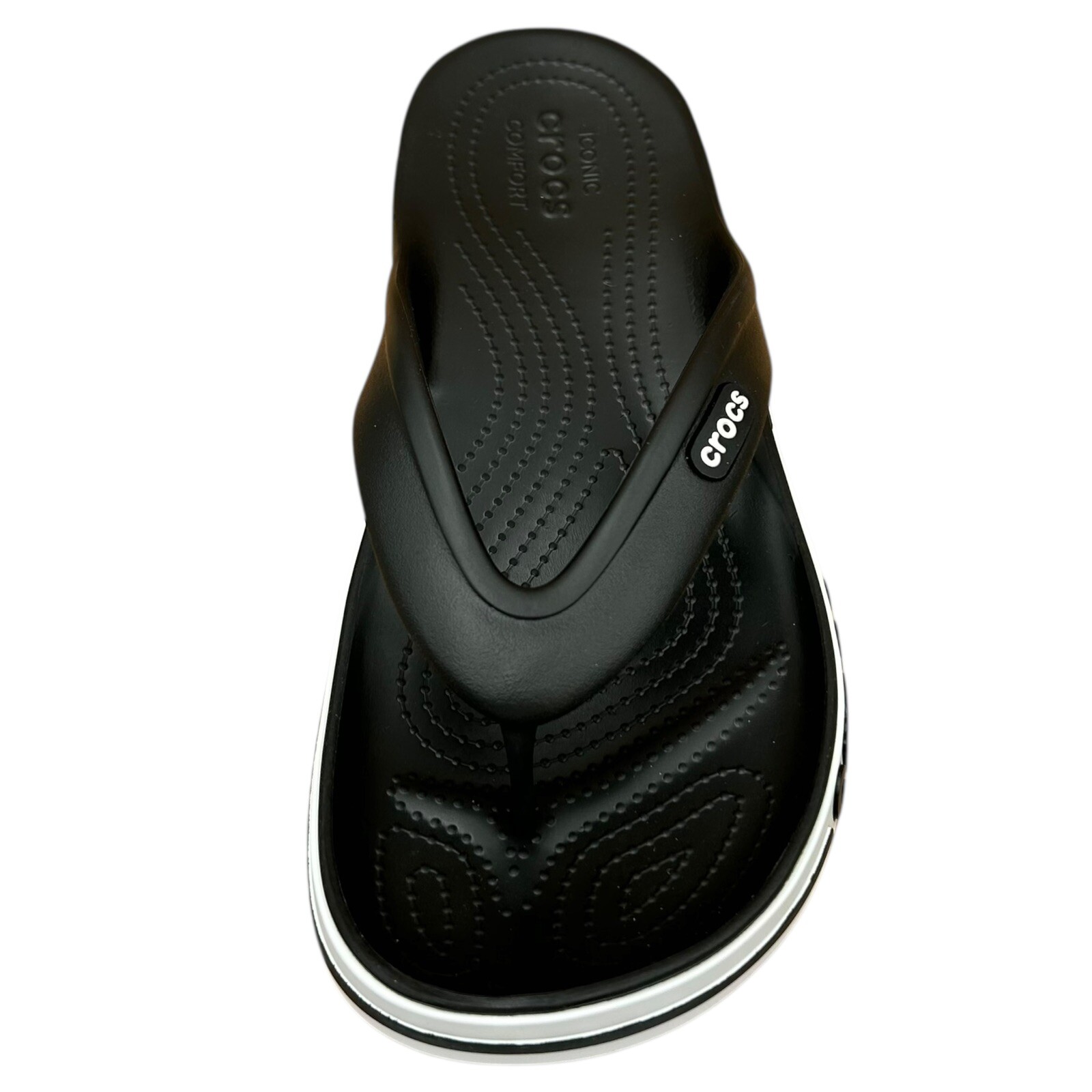 Crocs Mens Bayaband Flip Flop Sandal Size 10-11 Black Water Friendly Lightweight