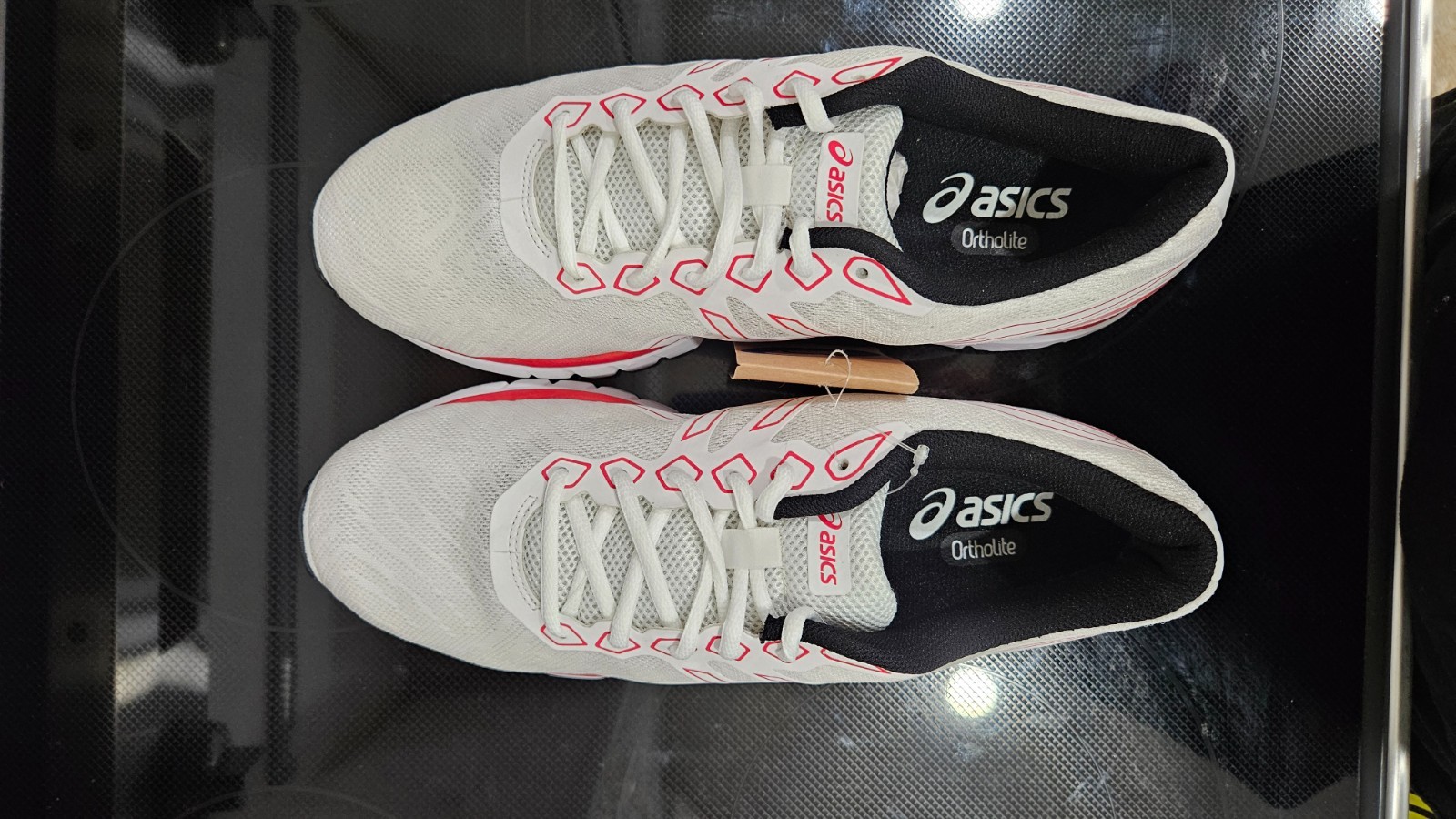 NEW Asics Gel-Zaraca 5 B Brilliant White/Classic Red Running Shoes Men’s Size 10