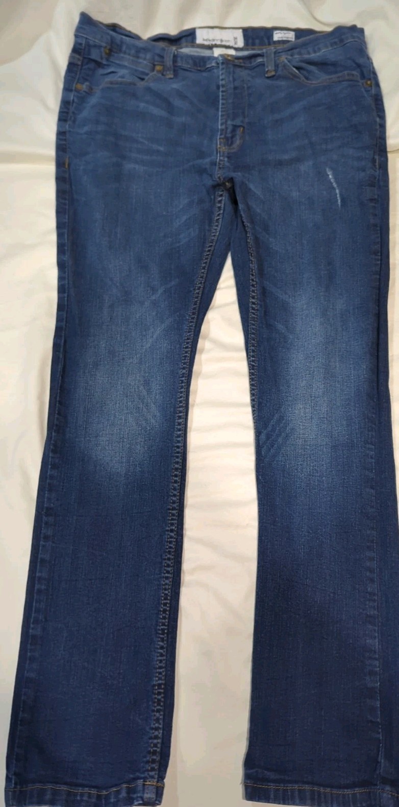 Paper Denim & Cloth Jeans Men’s 34×29 Medium Wash Stretch Distressed Straight