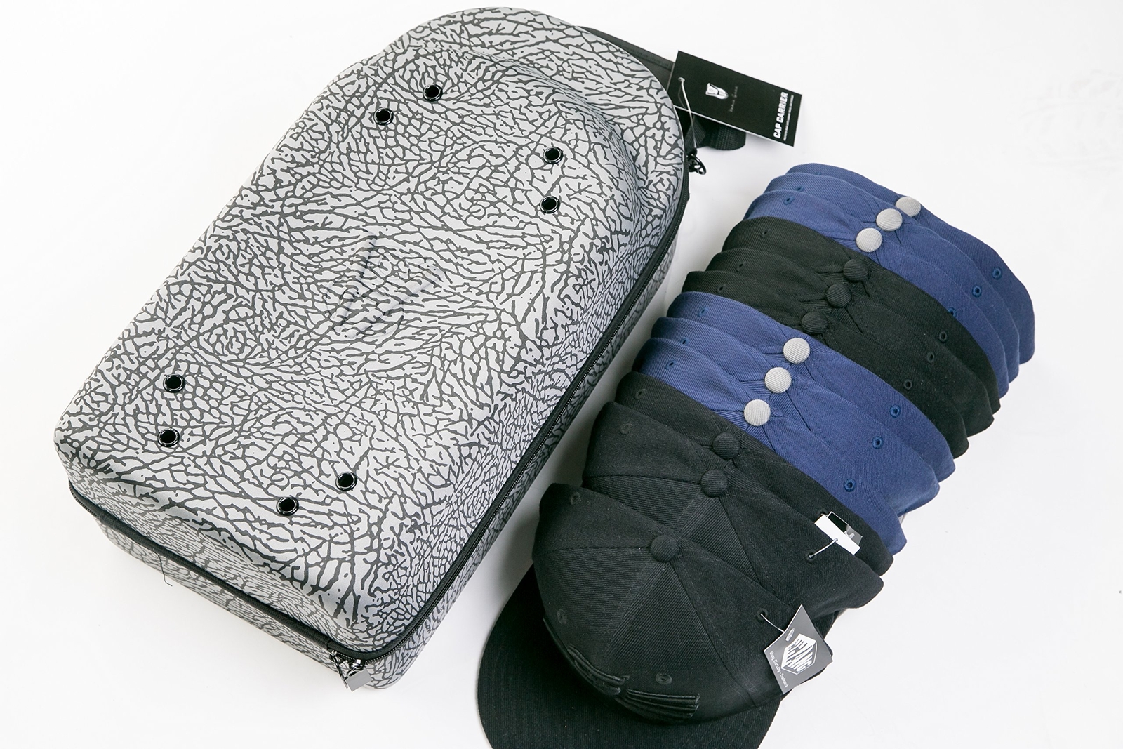 homiegear Authentic Cap Carrier Case for 12 Caps – Water Resistant Cap Storage