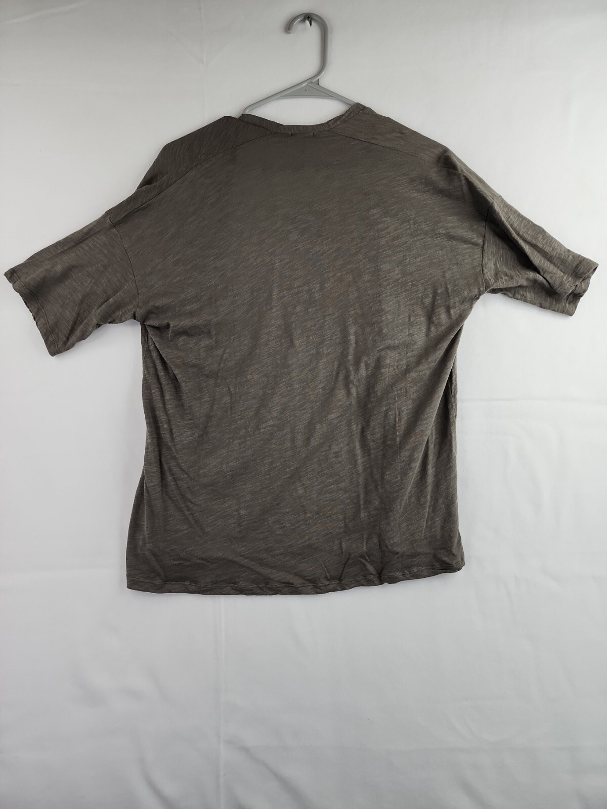 American Vintage Lightweight Short Sleeve Open Blouse Womens Medium Gray