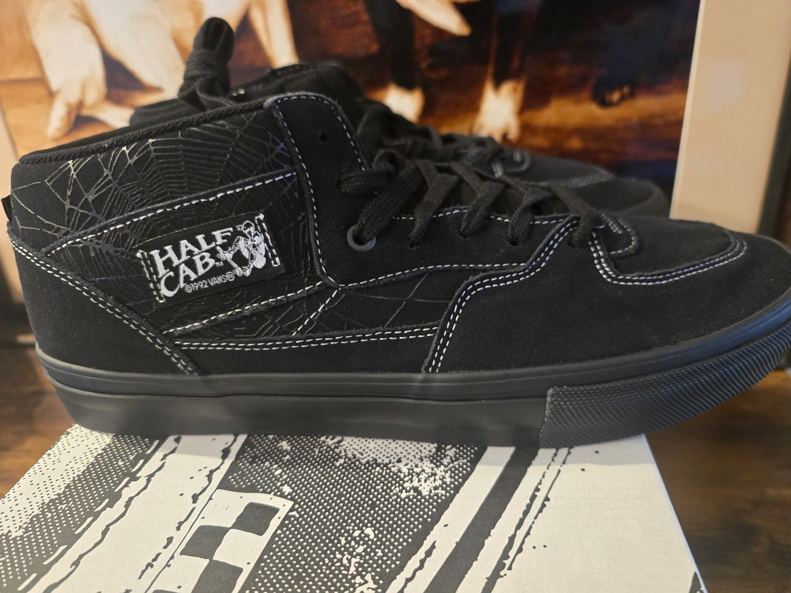 Skate Half Cab Web Dark Grey/Black HALLOWEEN RARE VN0A2Z34Y39 Men’s 10 US NEW