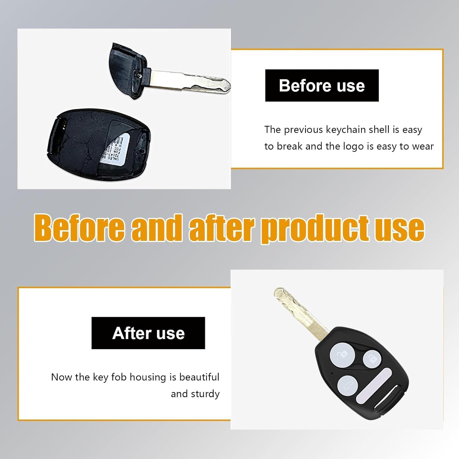 Carcasa Llave Remota para Entrada Sin Automóvil Honda 2003-2012 Fácil Instalar