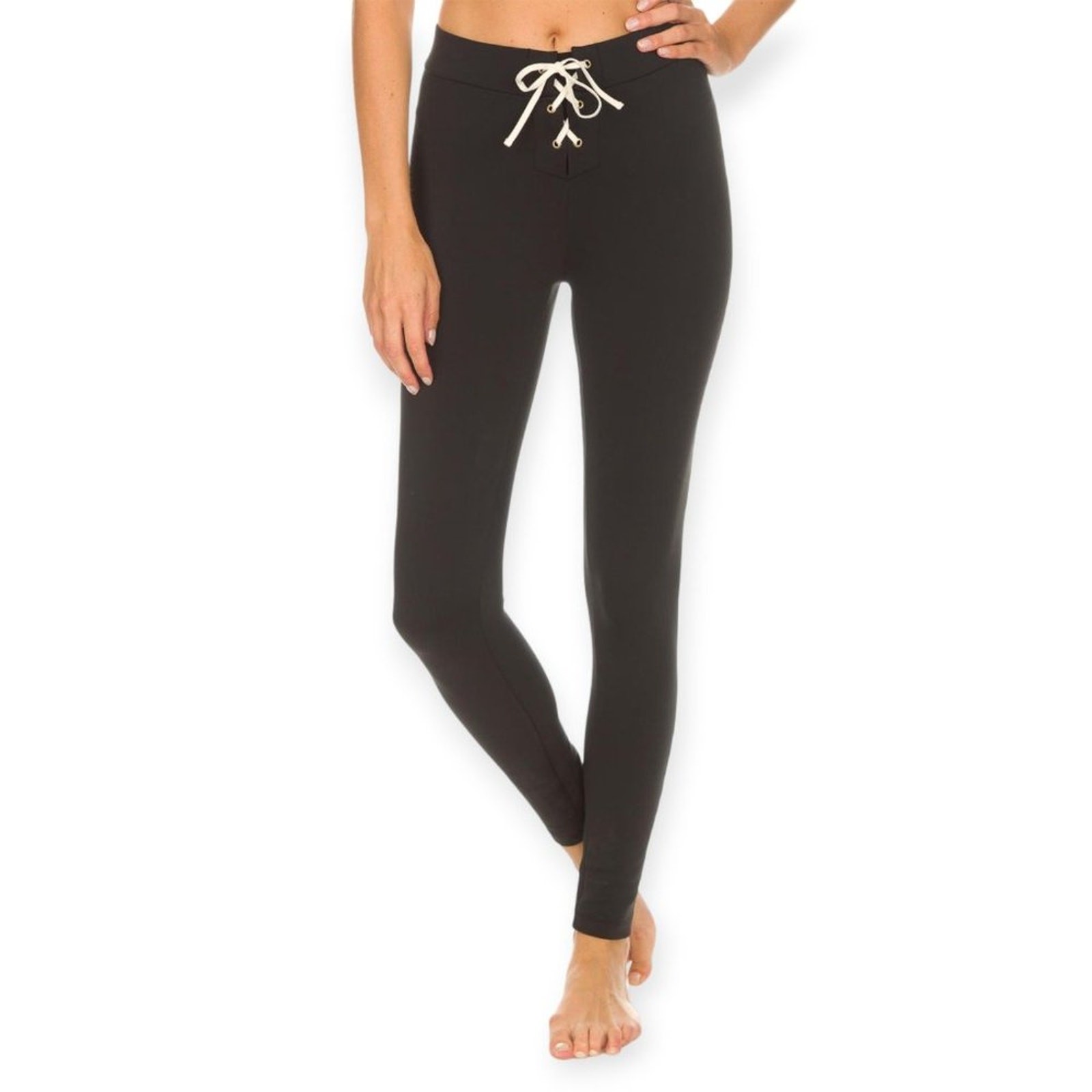 Love Stories Printed Leo Legging SIZE L Black Neoprene Lace-Up