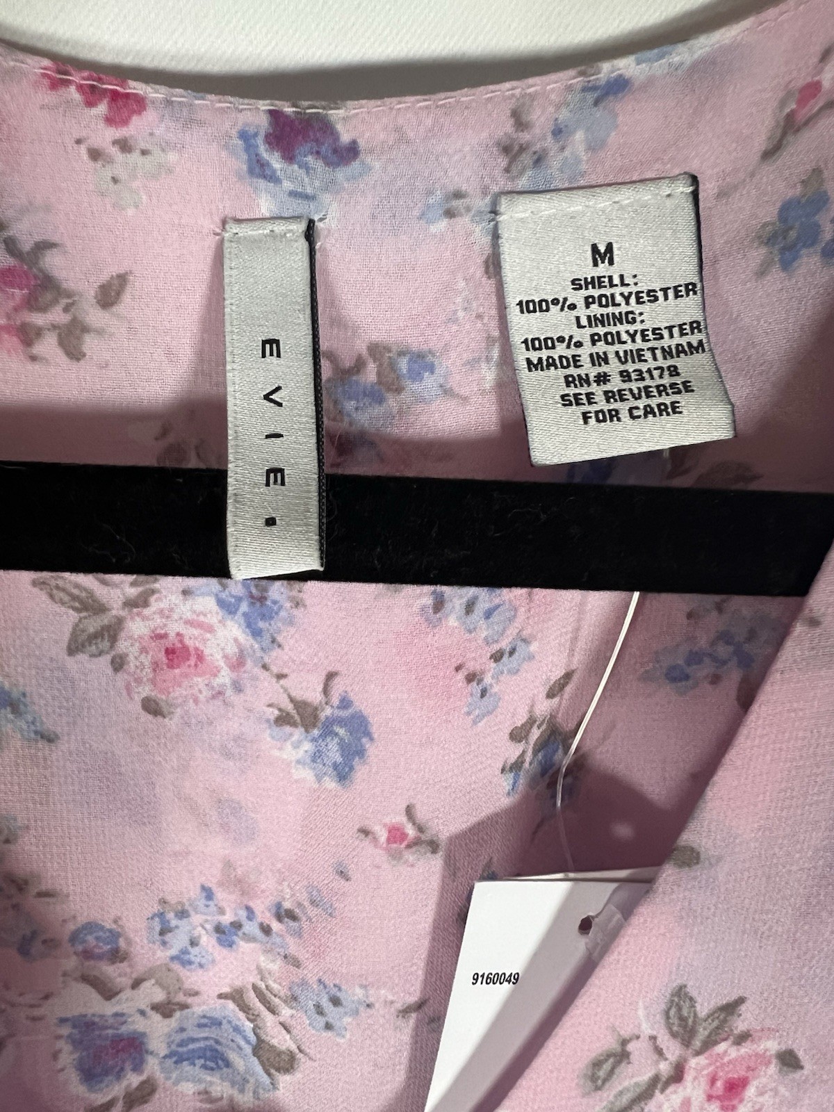 Evie Blue Pink Floral Patchwork Print Midi Dress Button CottageCore Feminine NWT