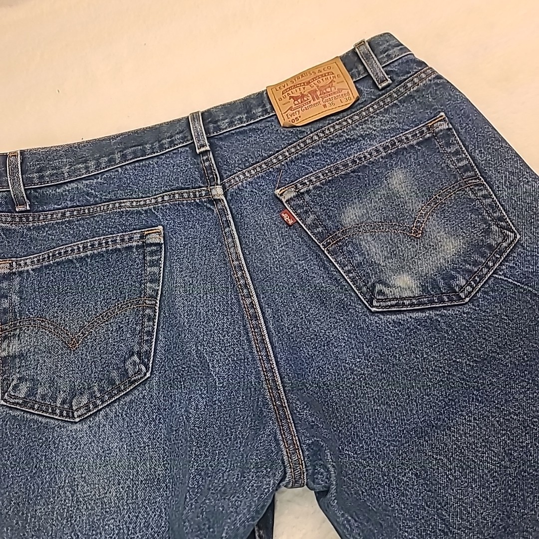 VTG Levi’s 505 Jeans Straight Blue Denim Mens 36×30 Faded Fits 34.5x 30 USA 90’s