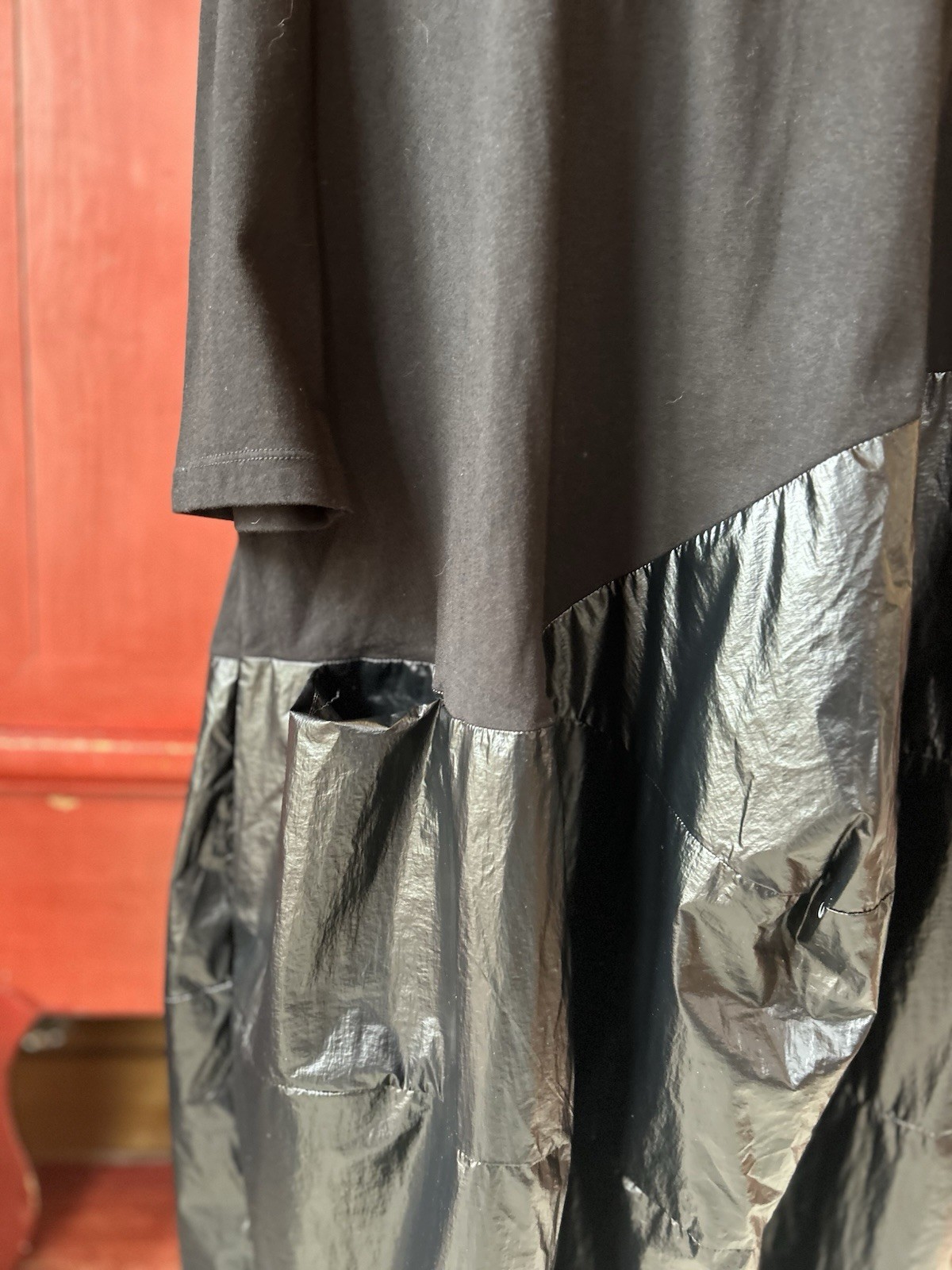 ALEMBIKA URBAN MAXIMA CREW COCOON DRESS, BLACK, Size XL
