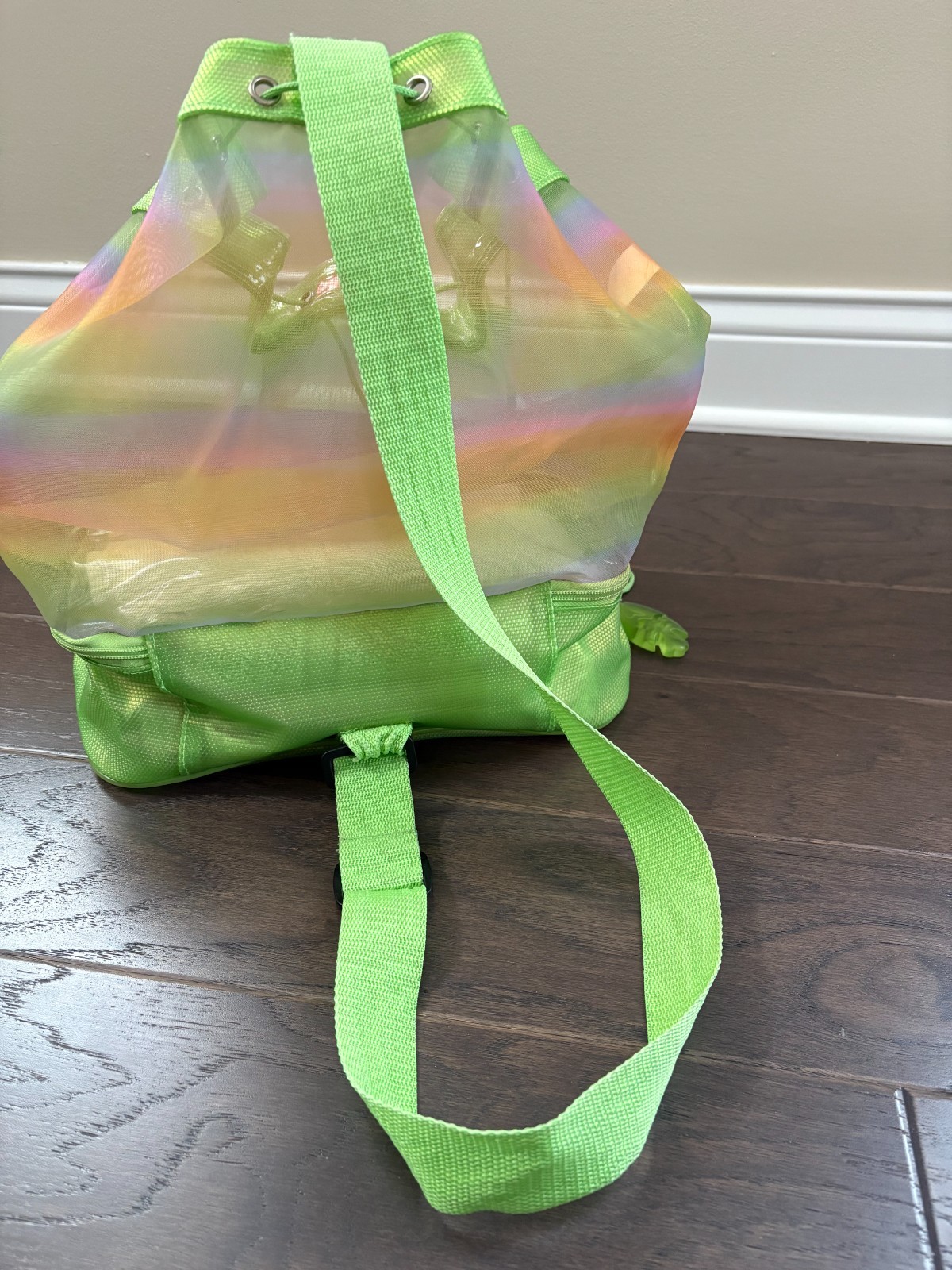 Vintage Dover Kidz Acetate / Polyester / Plastic Beach Bag w/ Zipper Compartment
