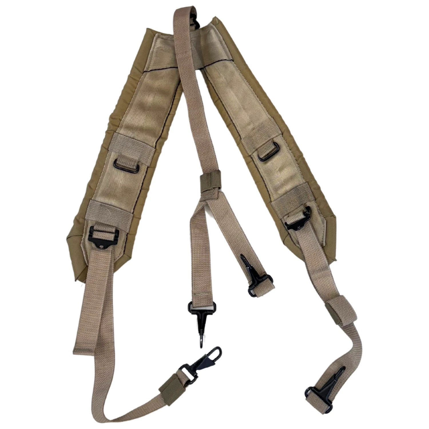 Used Excellent Tan Nylon Y-Suspenders *mocinc.1982*