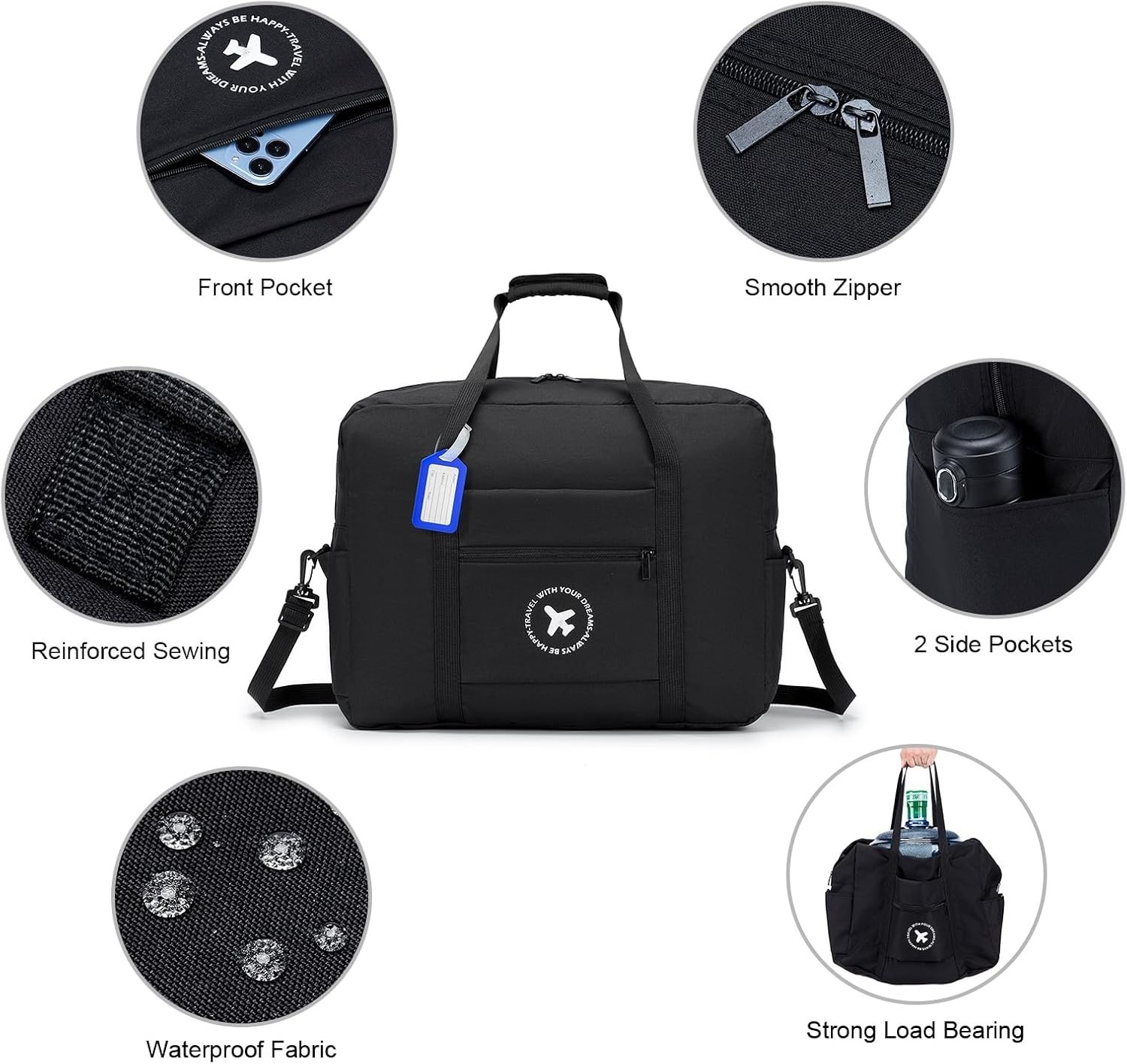 Travel Duffel Storage Practical Waist Gym Bag Pocket Belt Organizer Pouch Pack
